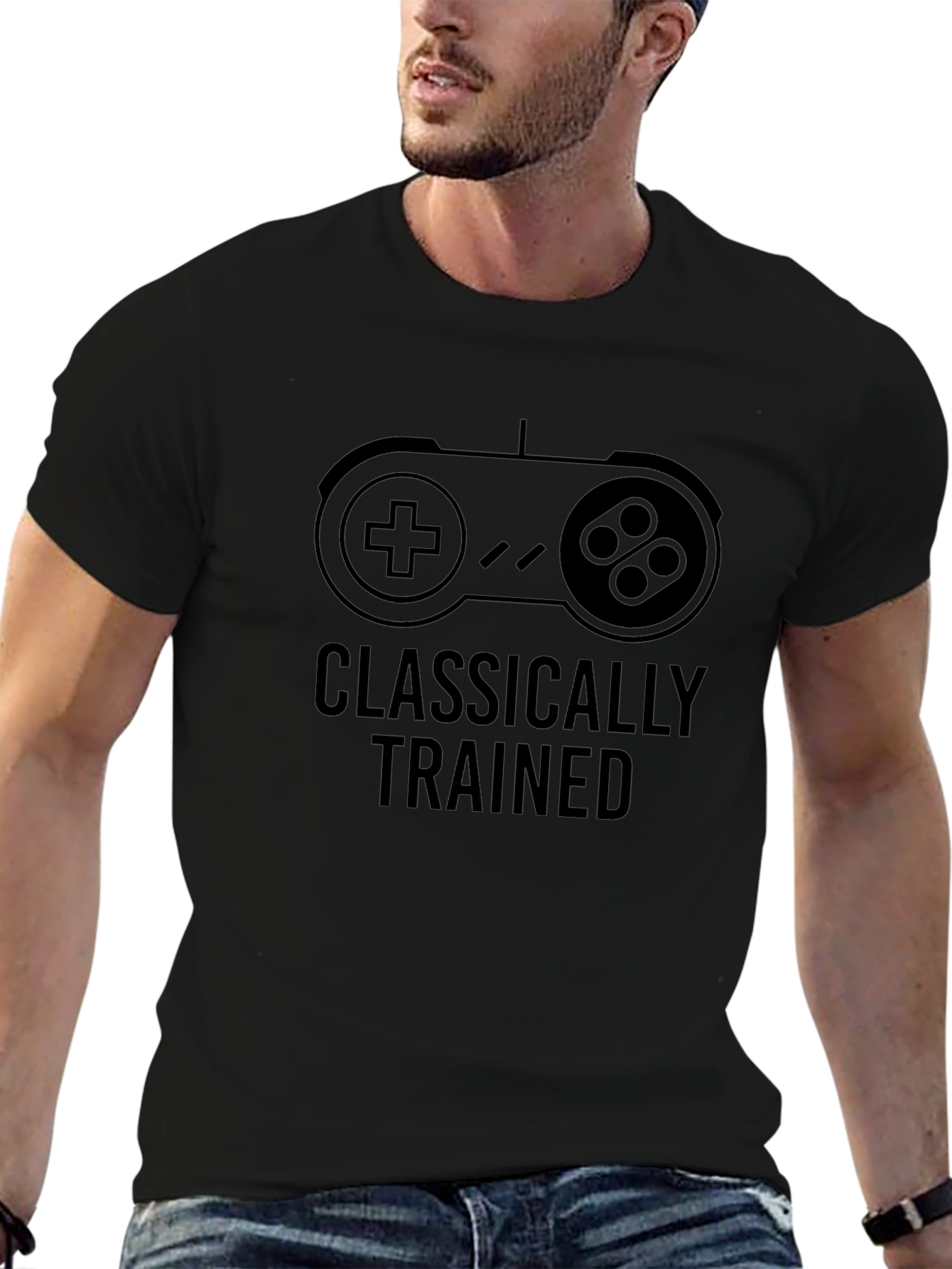 Classically Trained Gamer Black T-Shirt
