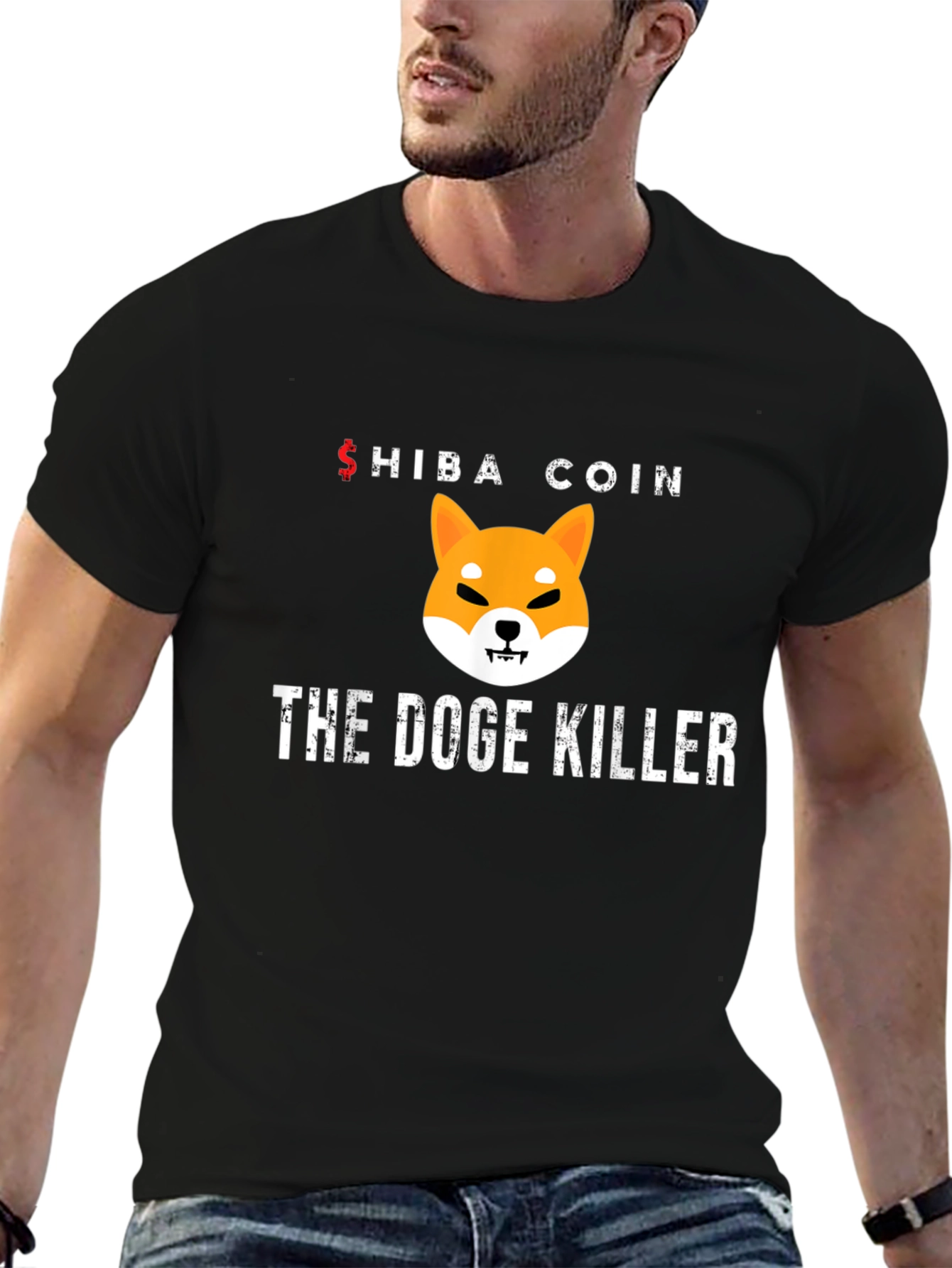 Shiba Coin The Doge Killer Black Graphic Tee