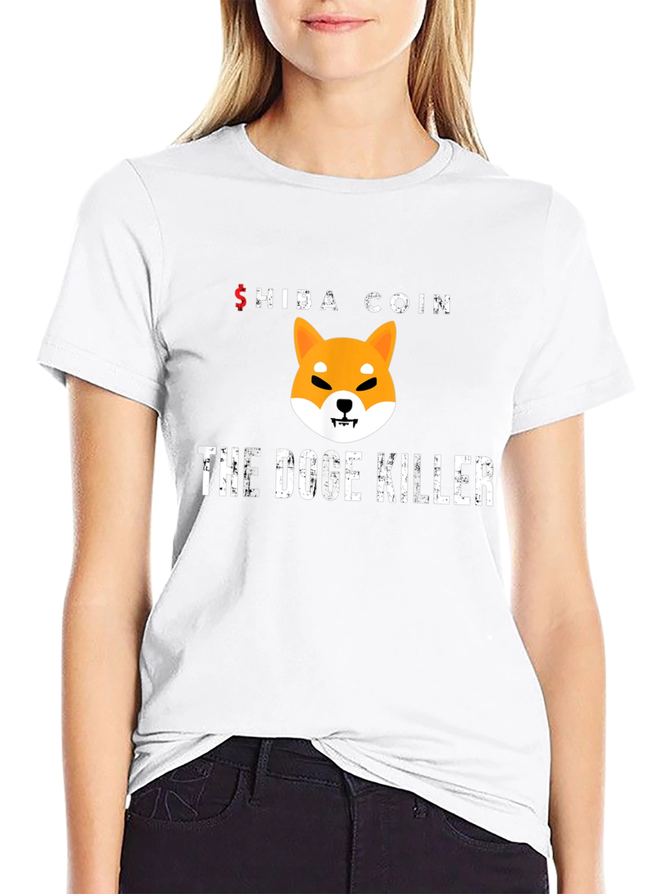 Shiba Coin The Doge Killer Black Graphic Tee