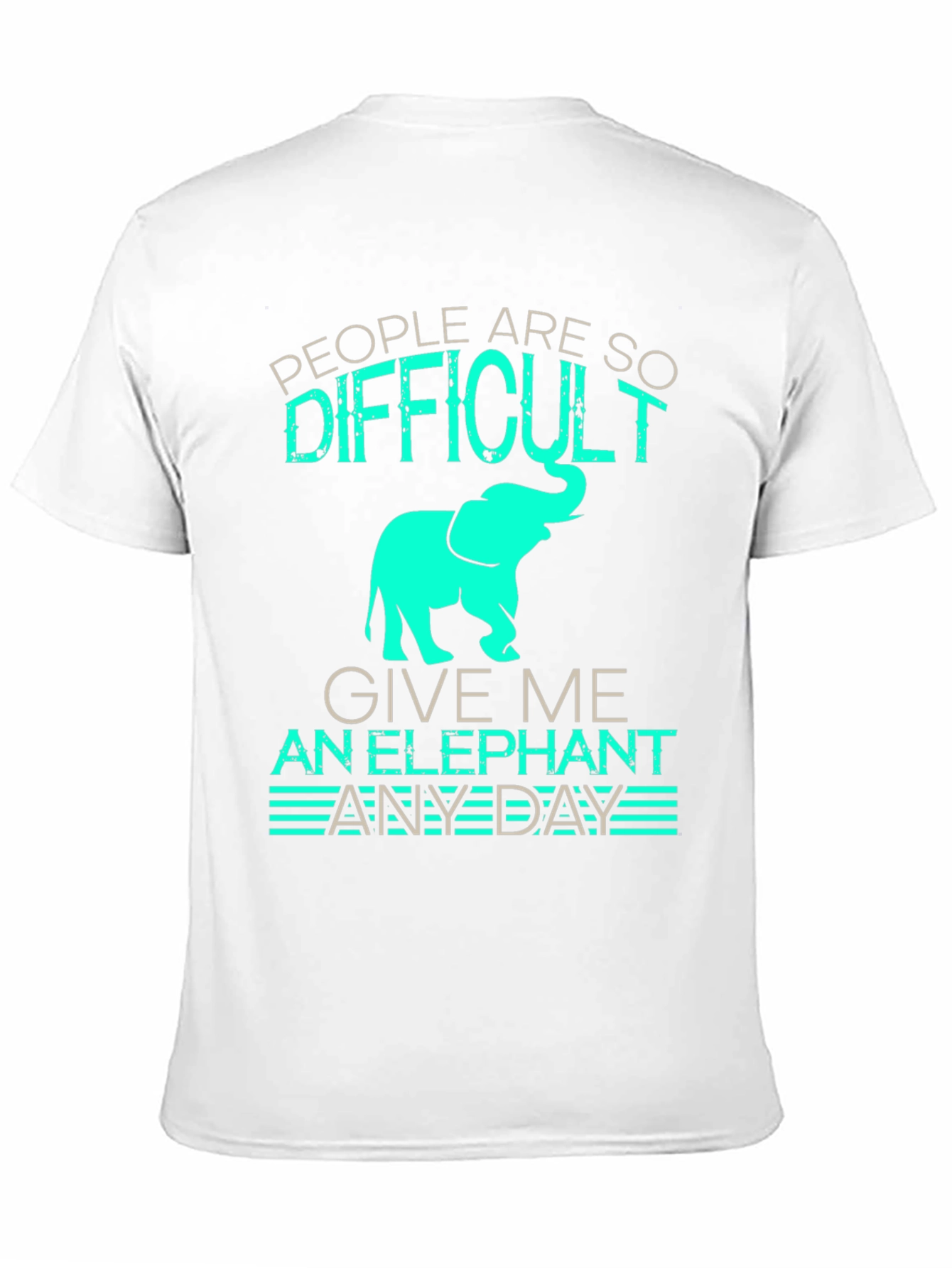 Difficult People Give Me An Elephant Black T-Shirt