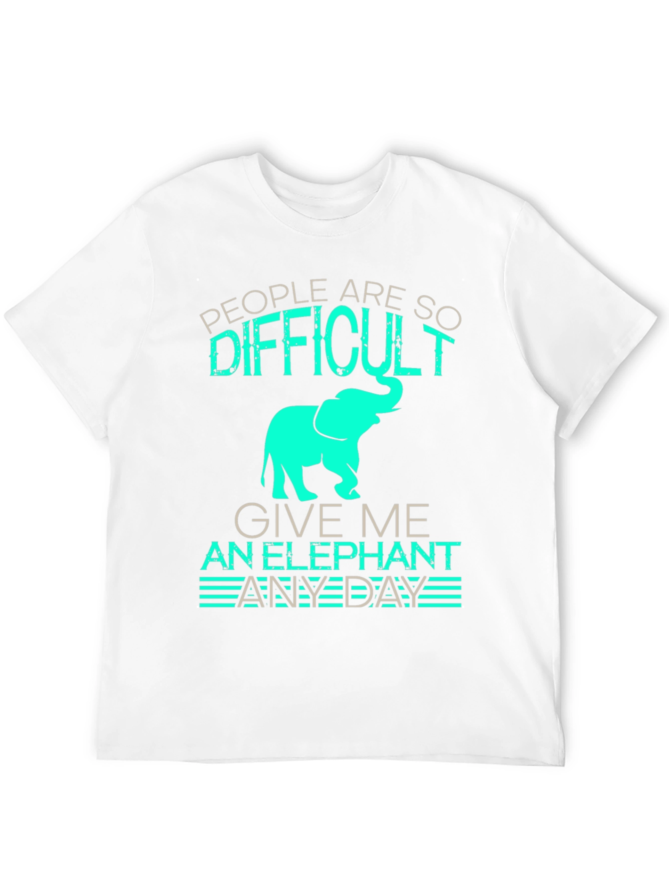 Difficult People Give Me An Elephant Black T-Shirt