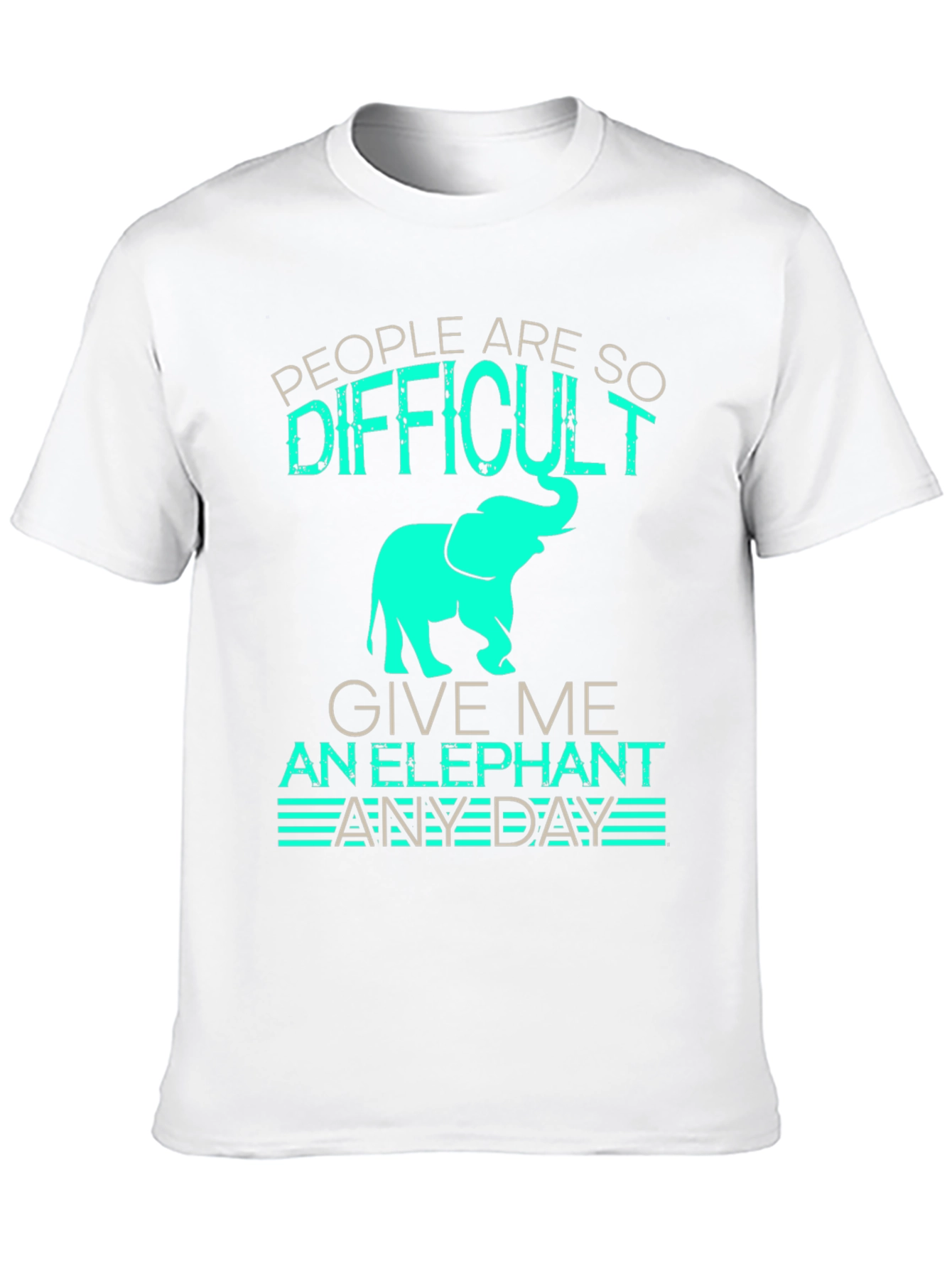 Difficult People Give Me An Elephant Black T-Shirt