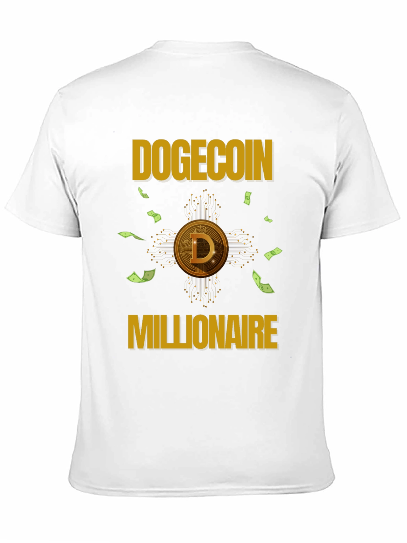 Dogecoin Millionaire Black T-Shirt