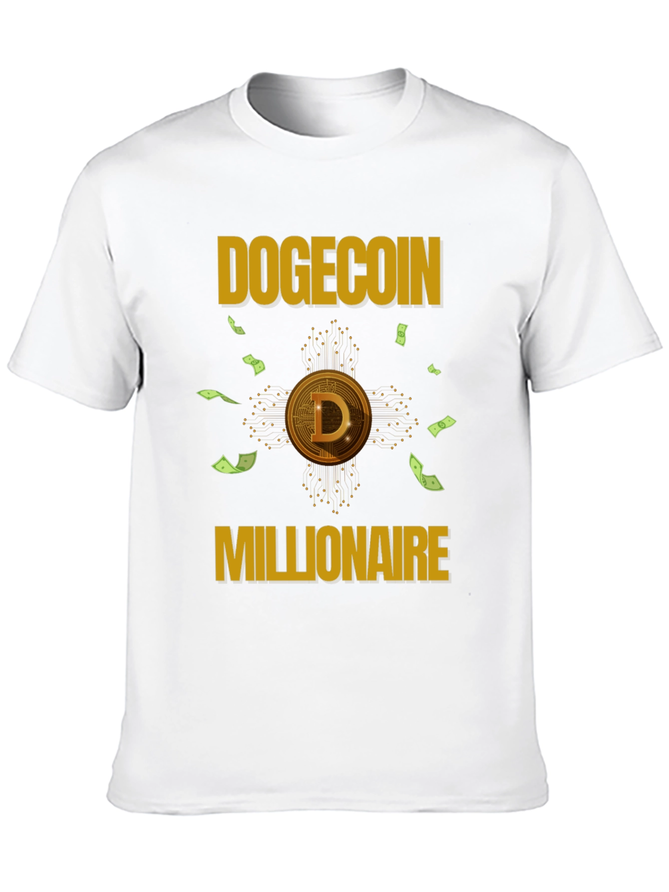 Dogecoin Millionaire Black T-Shirt