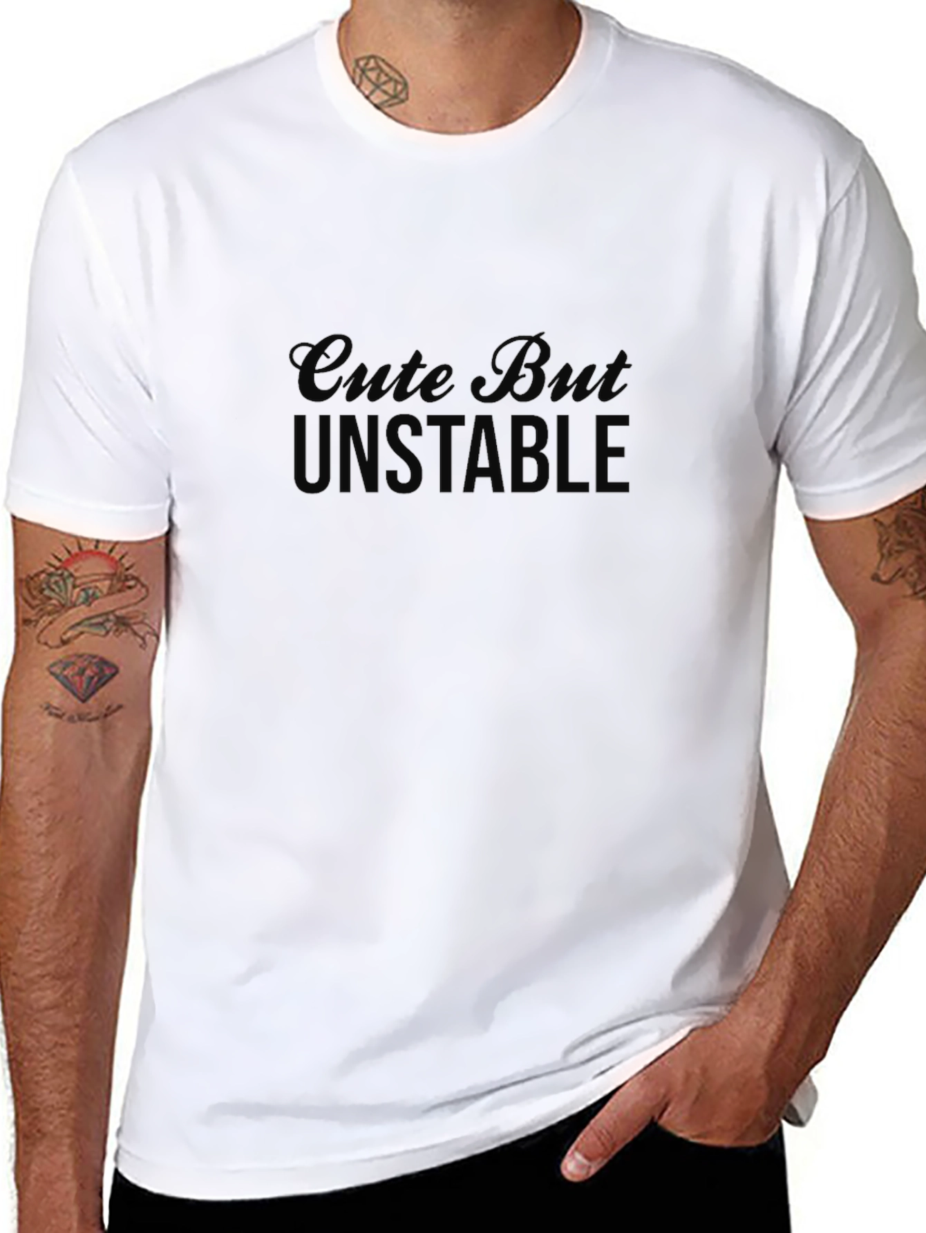 Cute But Unstable Graphic Tee - Black
