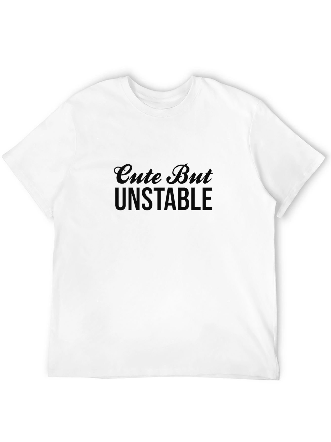 Cute But Unstable Graphic Tee - Black