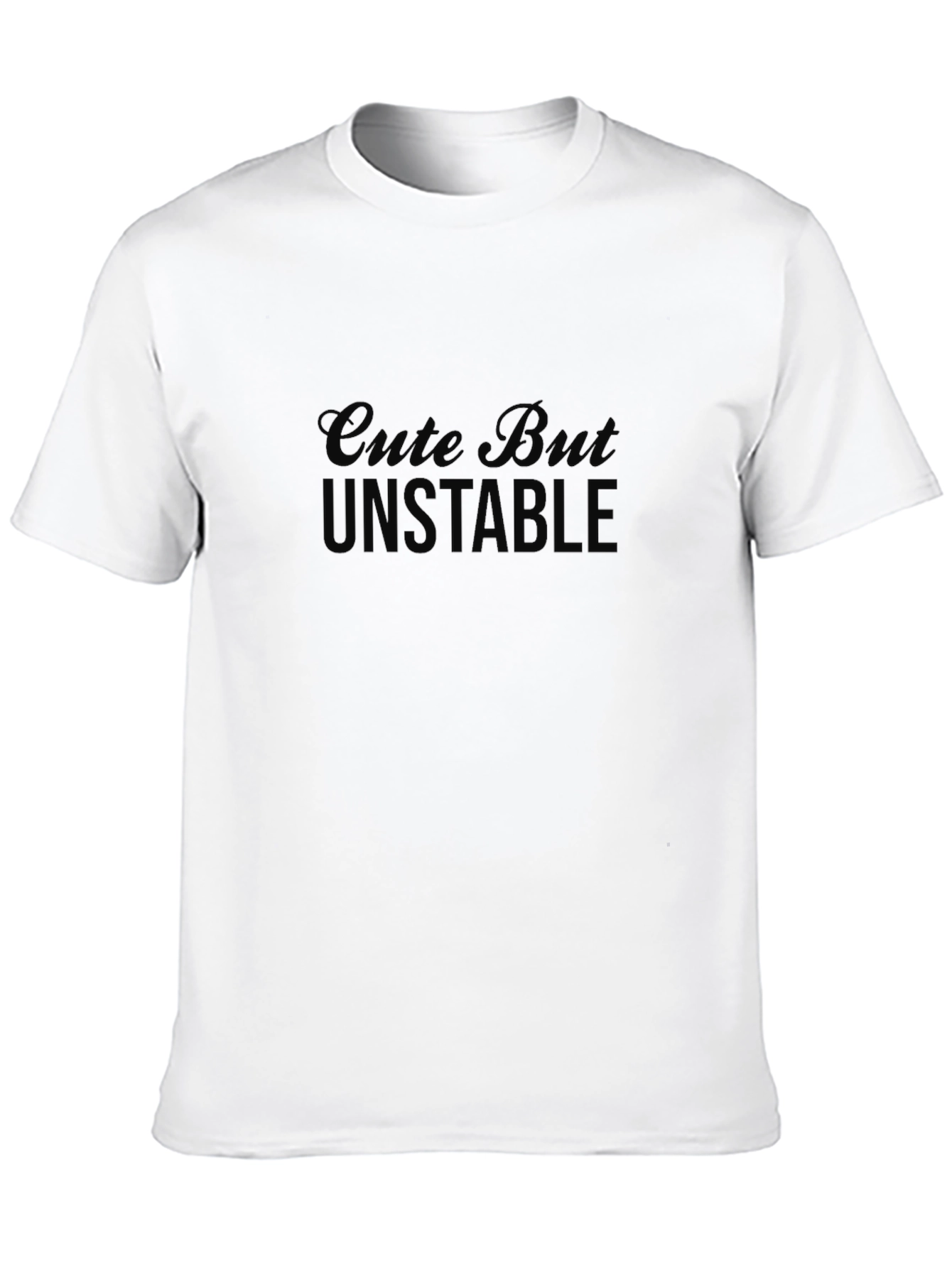 Cute But Unstable Graphic Tee - Black