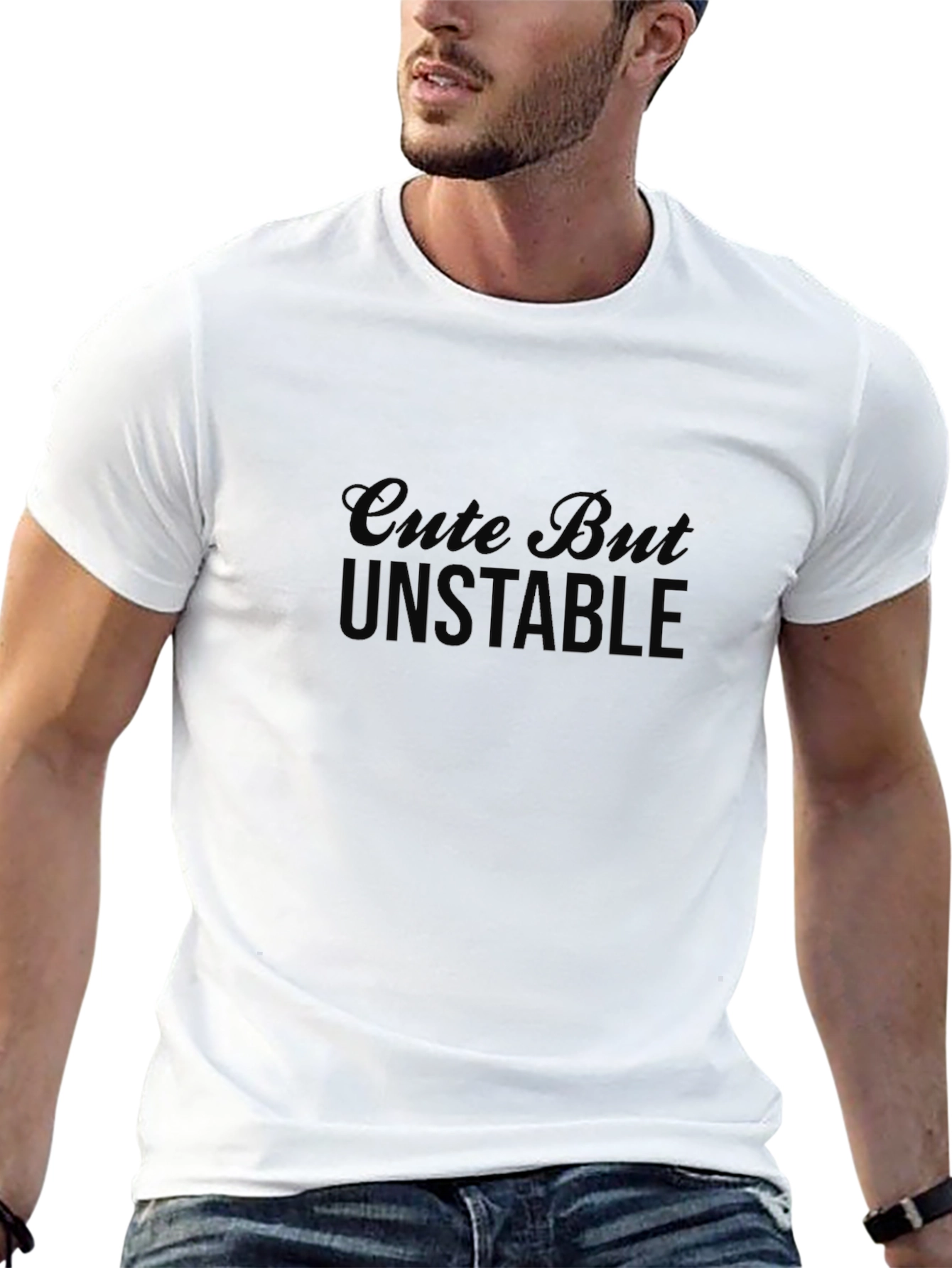 Cute But Unstable Graphic Tee - Black