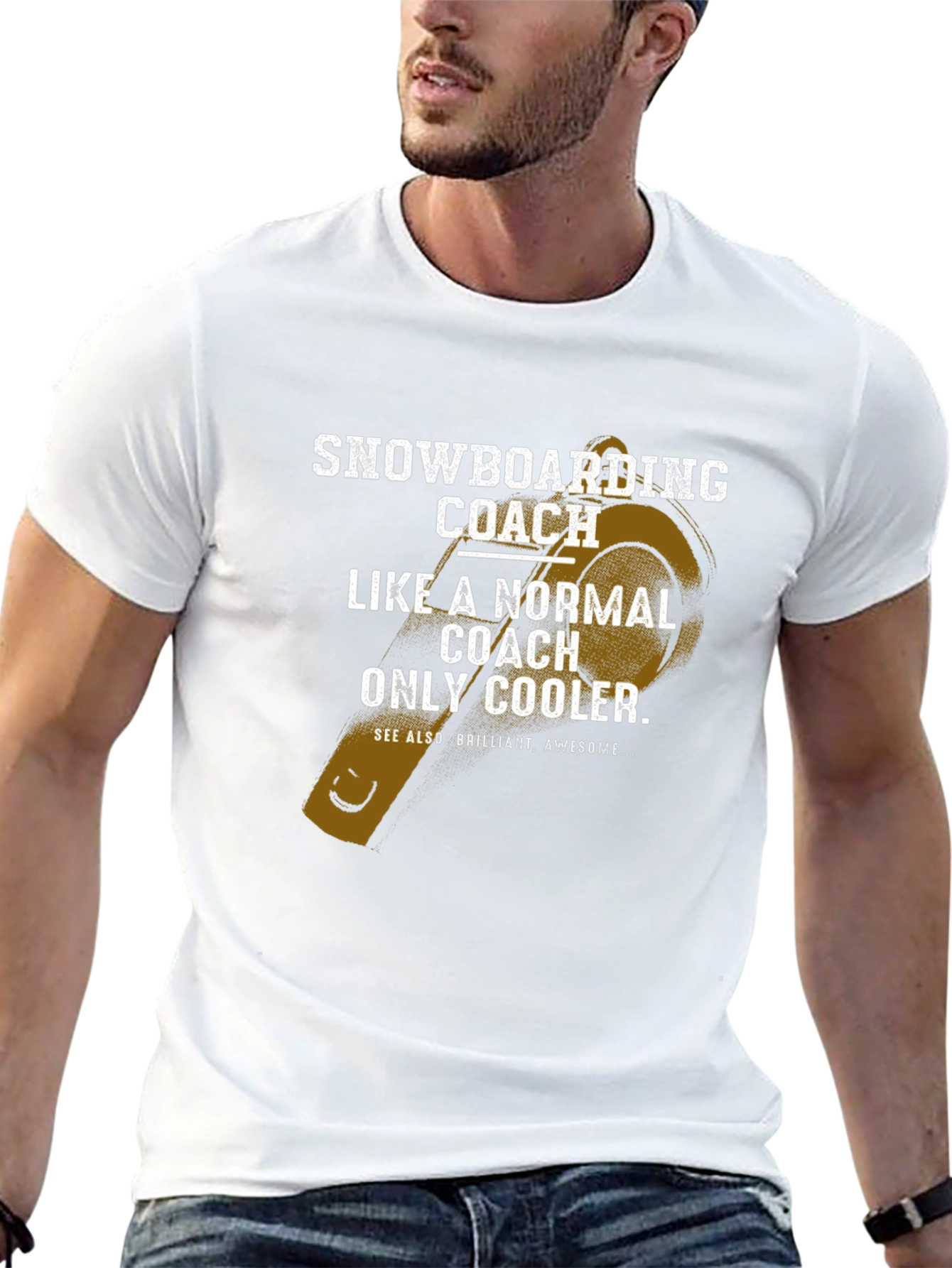 Snowboarding Coach T-Shirt - Cooler Than Normal
