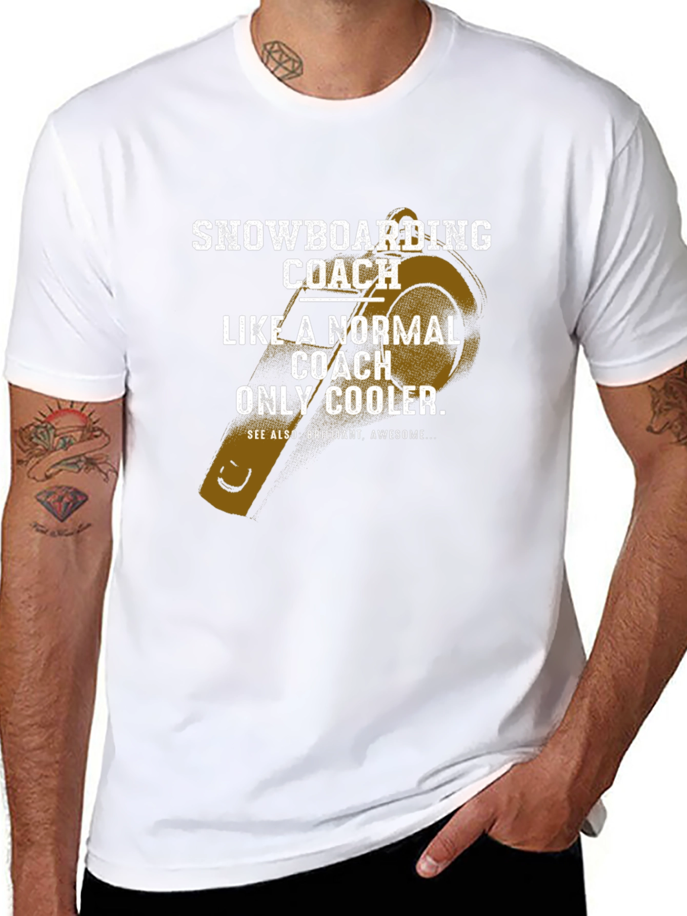 Snowboarding Coach T-Shirt - Cooler Than Normal