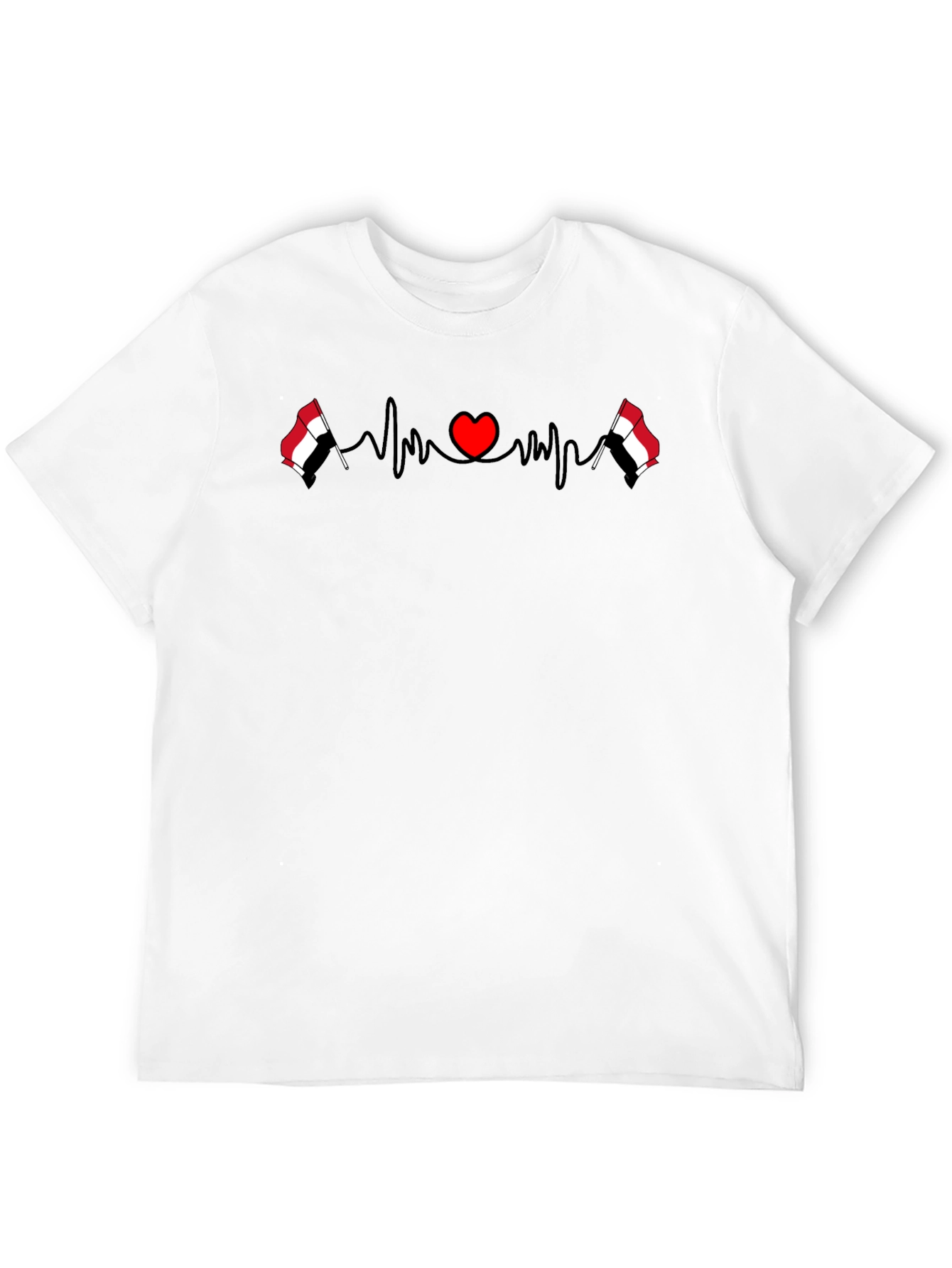 Yemen Flag Heartbeat T-Shirt
