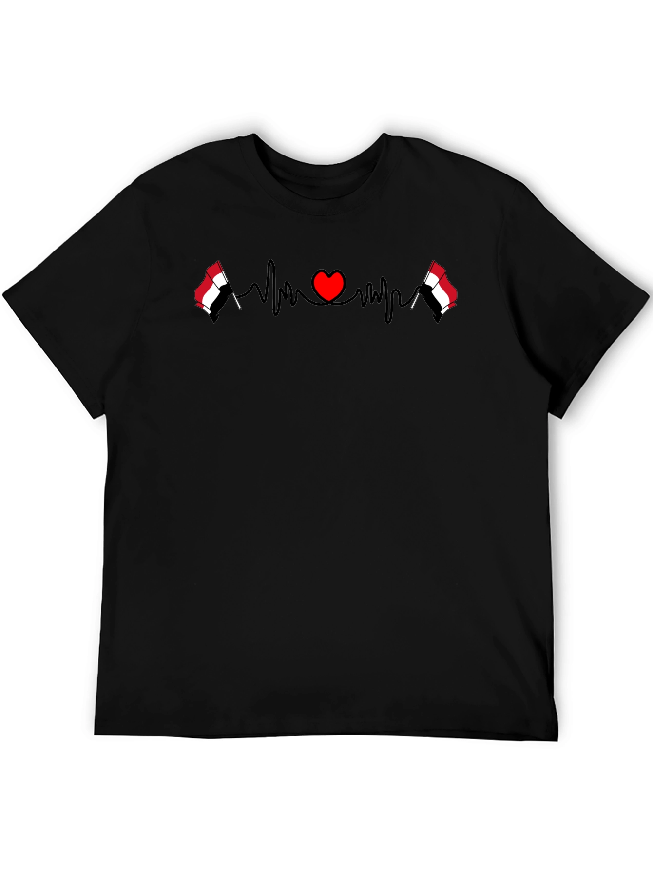 Yemen Flag Heartbeat T-Shirt