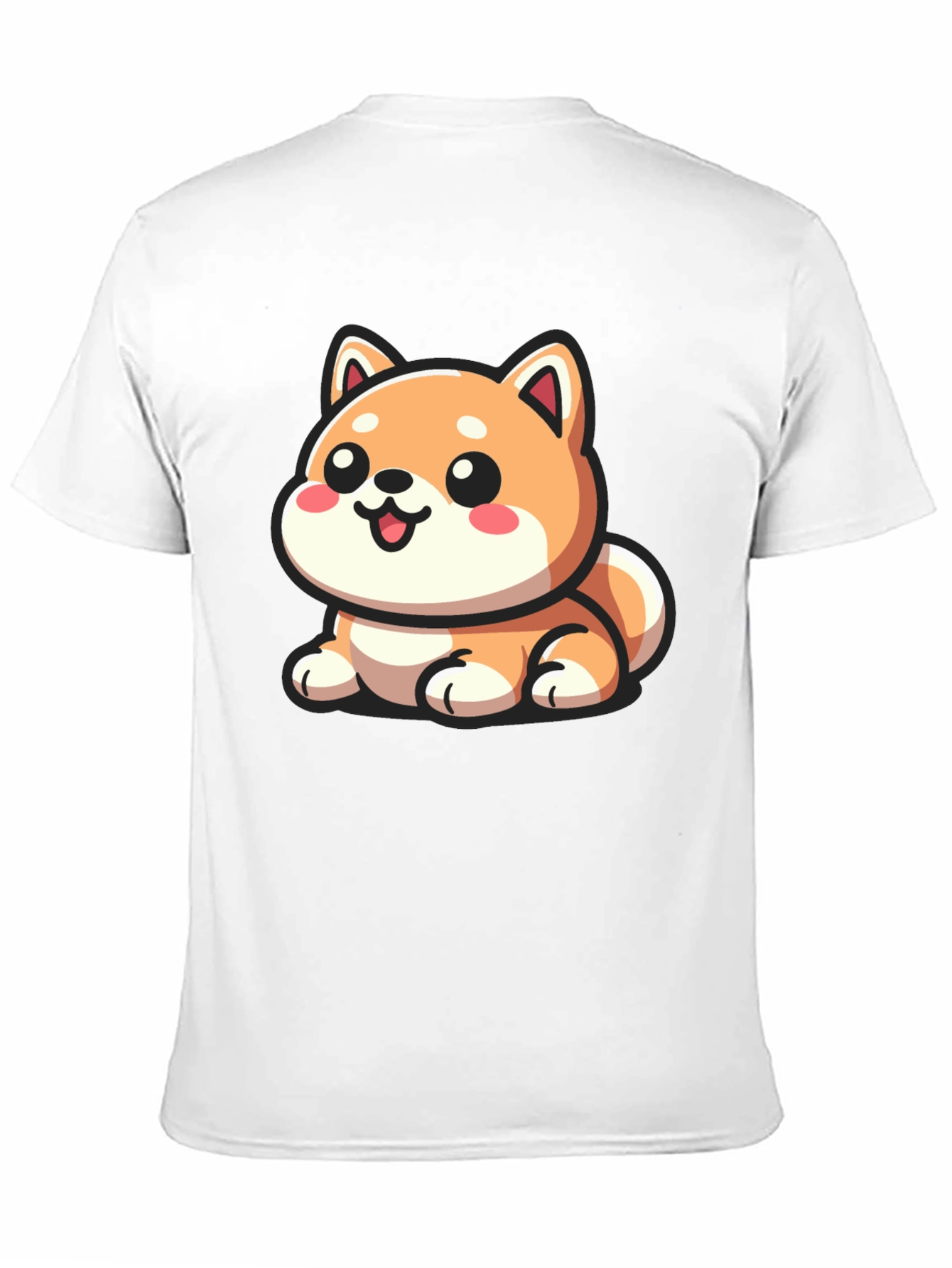 Cute Cartoon Shiba Inu Dog Graphic T-Shirt