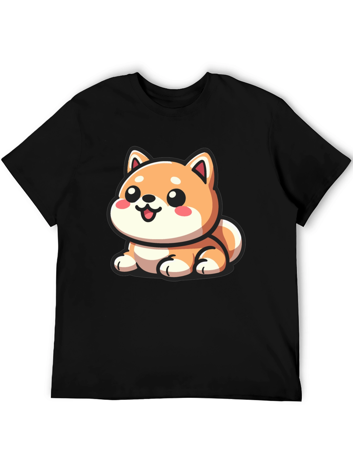Cute Cartoon Shiba Inu Dog Graphic T-Shirt