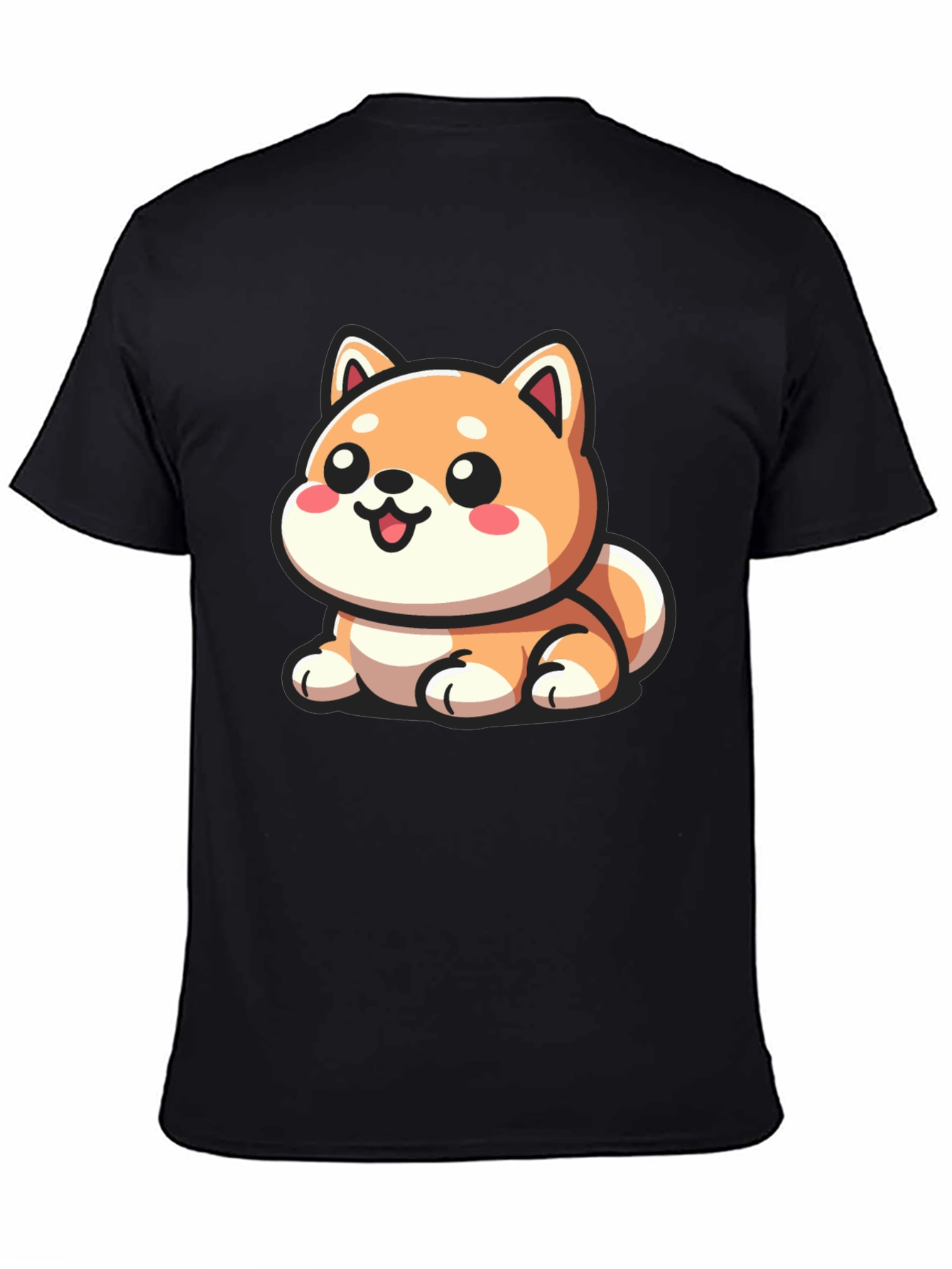 Cute Cartoon Shiba Inu Dog Graphic T-Shirt