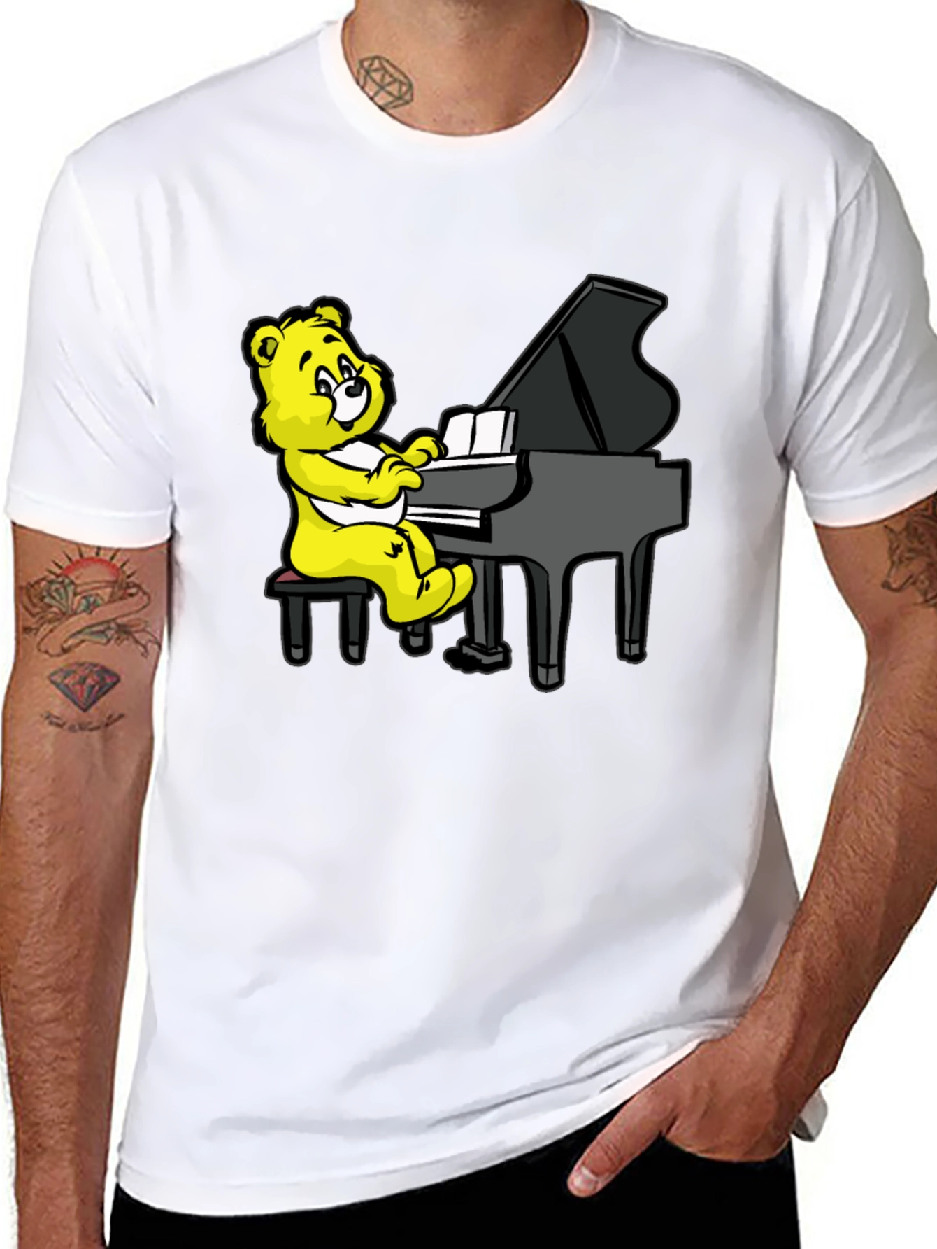 Musical Bear Black T-Shirt