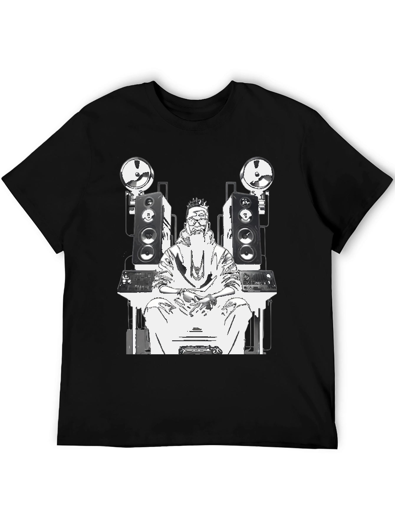 DJ Graphic Tee - Black Cotton