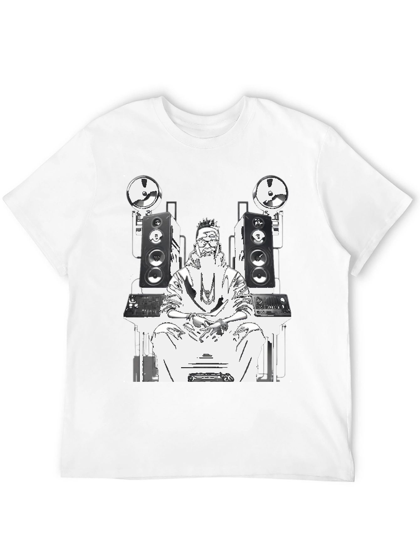 DJ Graphic Tee - Black Cotton