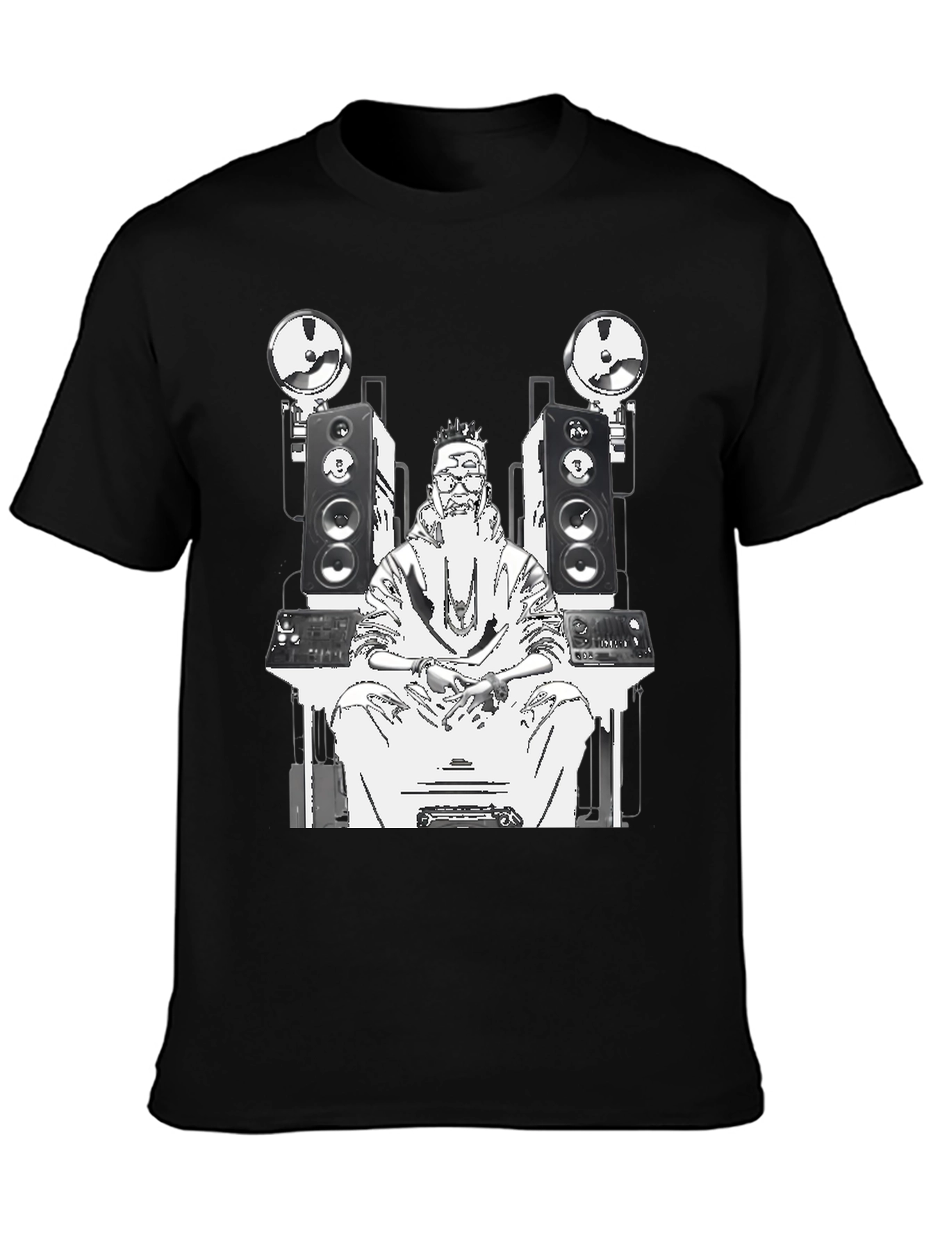 DJ Graphic Tee - Black Cotton
