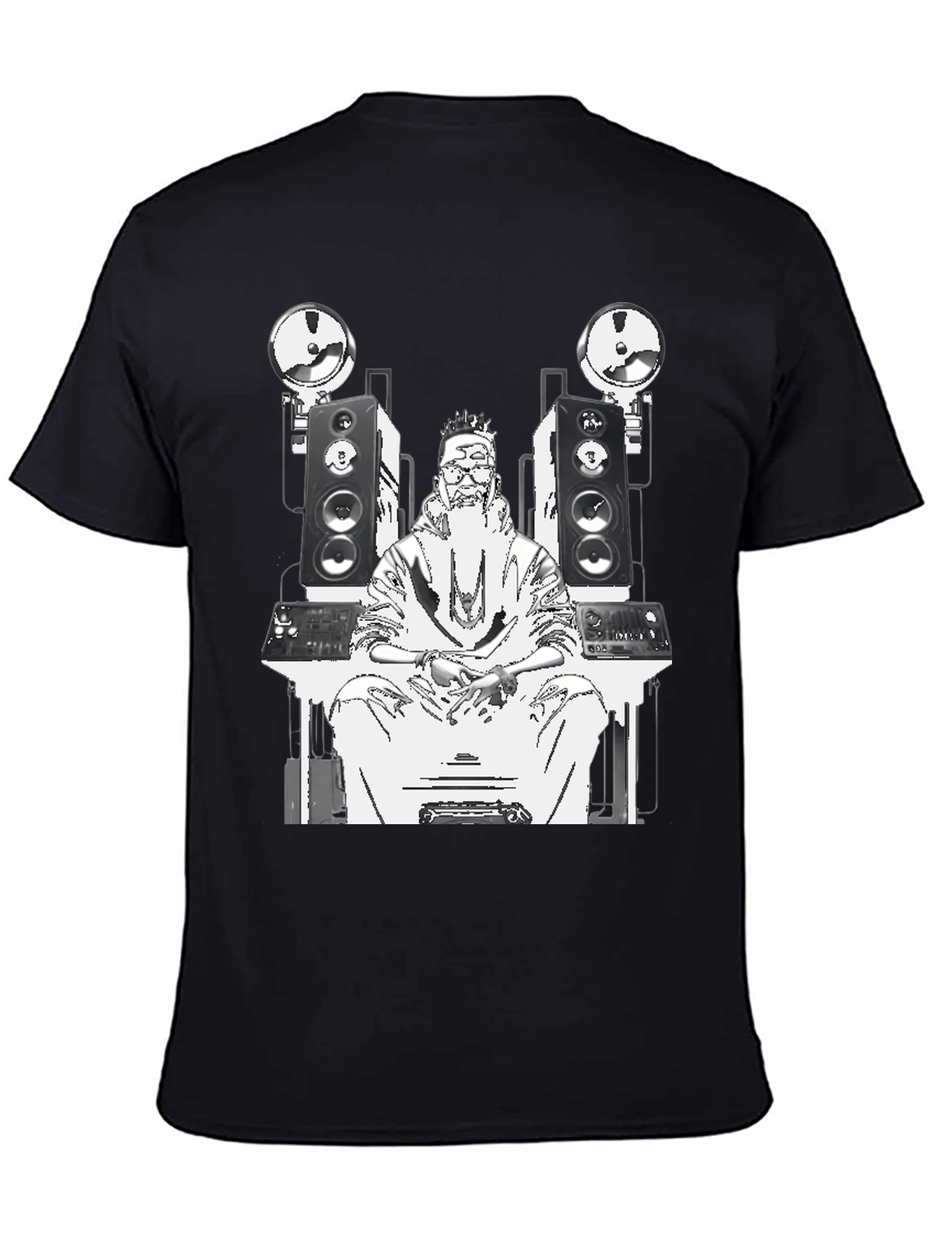 DJ Graphic Tee - Black Cotton