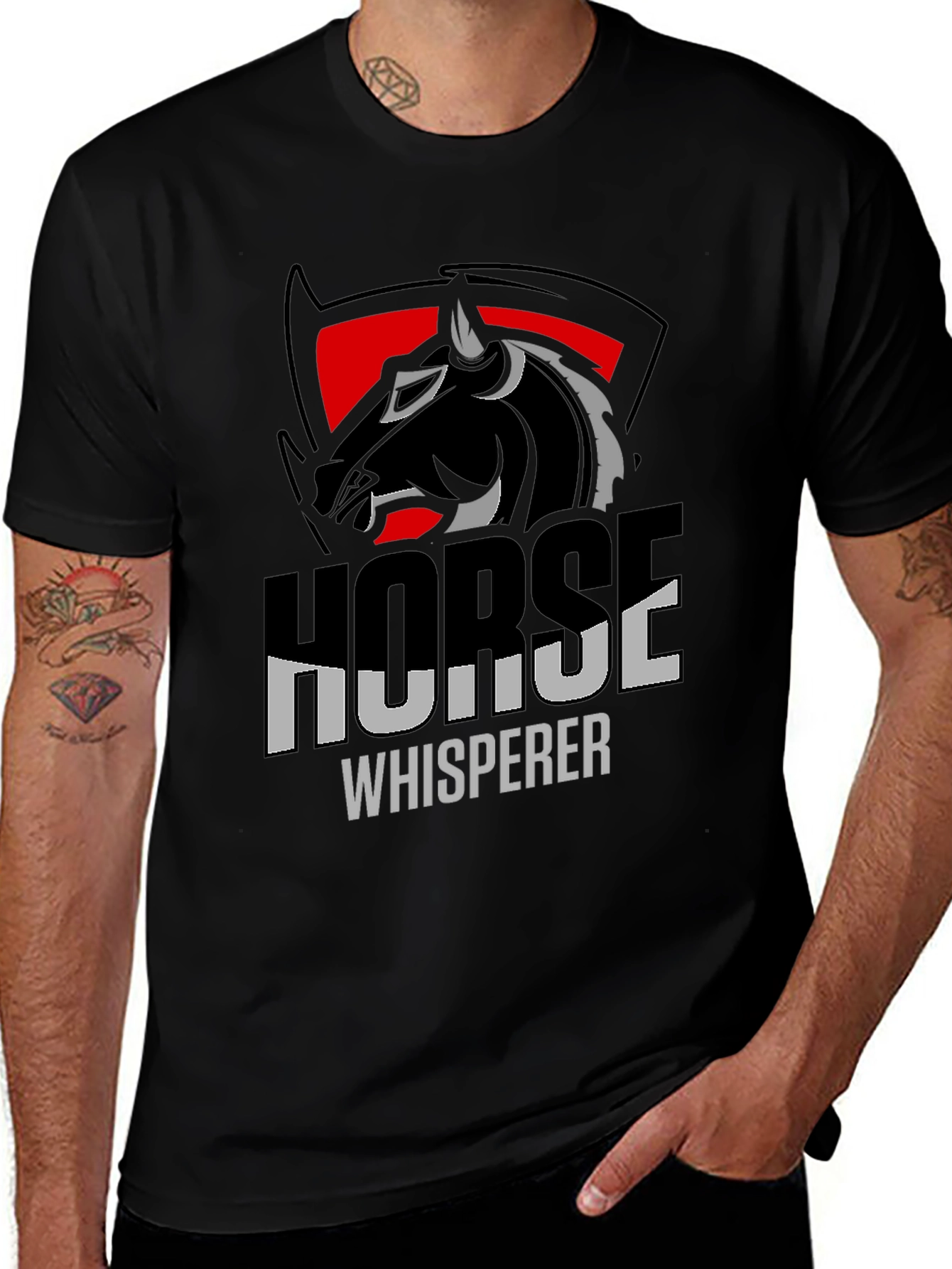 Horse Whisperer Graphic T-Shirt - Black