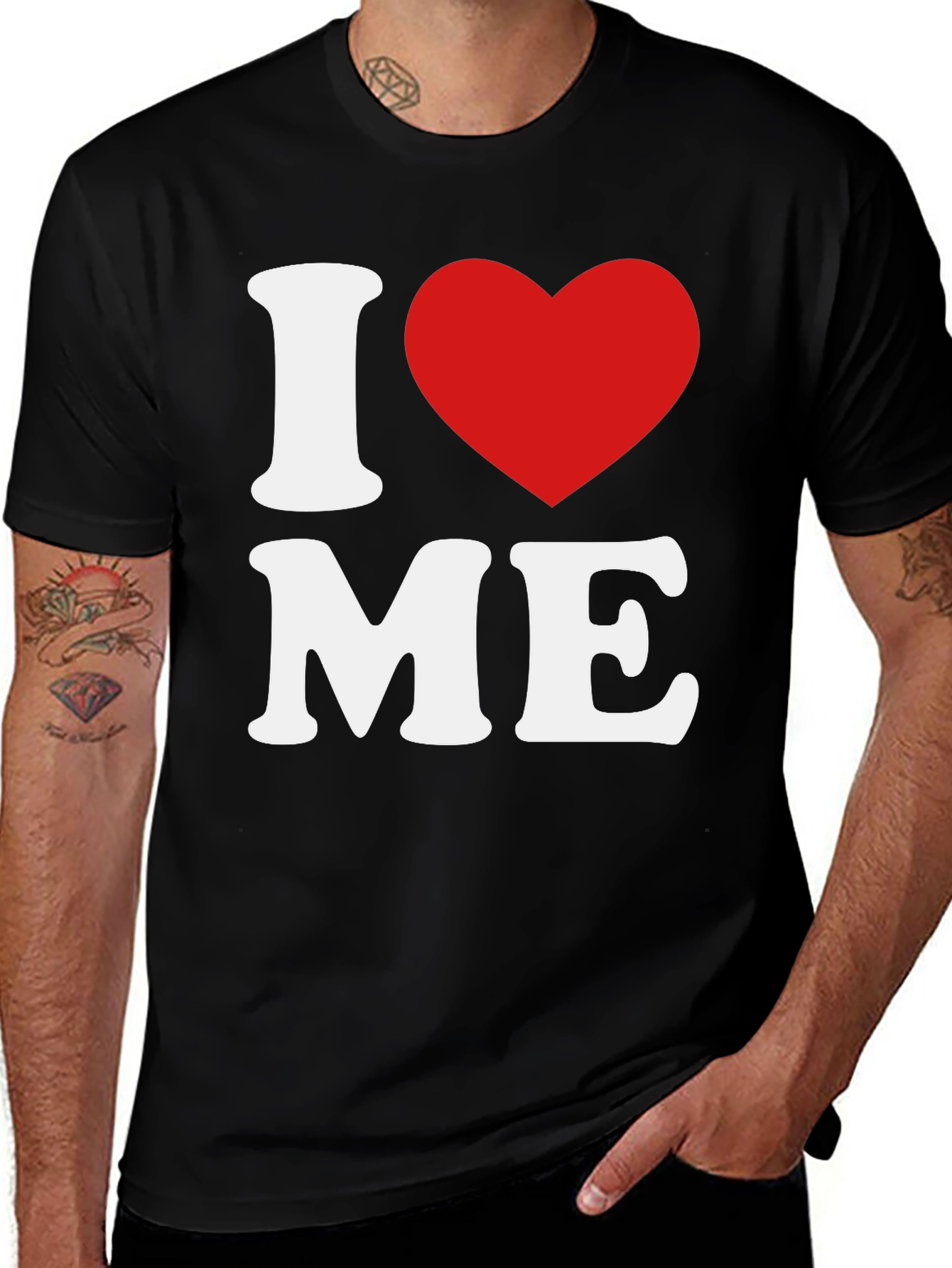 I Heart Me Black T-Shirt