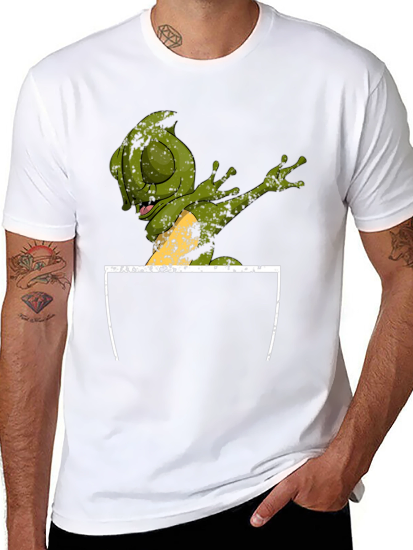 Dabbing Green Lizard T-Shirt