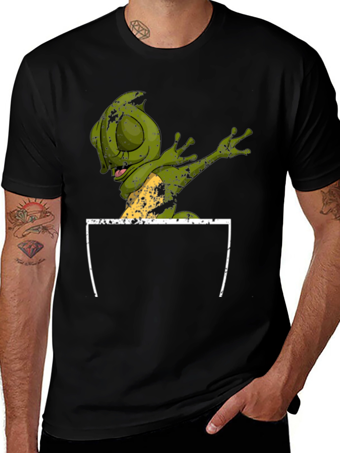 Dabbing Green Lizard T-Shirt