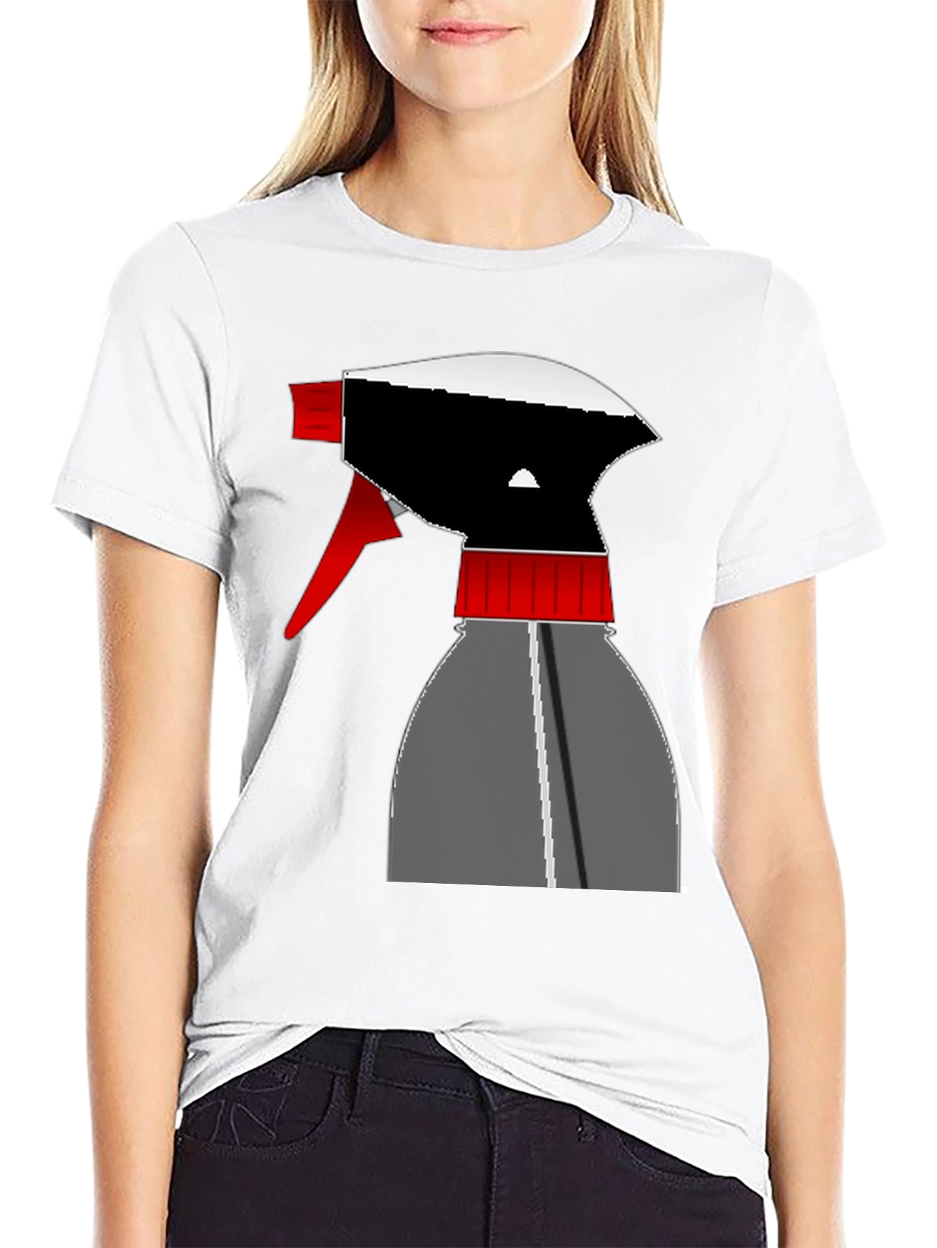 Spray Bottle Graphic Tee - Black Cotton Shirt
