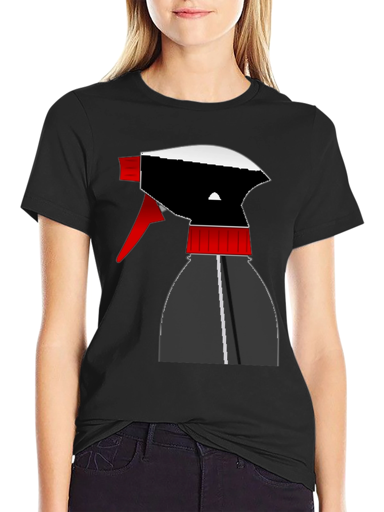 Spray Bottle Graphic Tee - Black Cotton Shirt