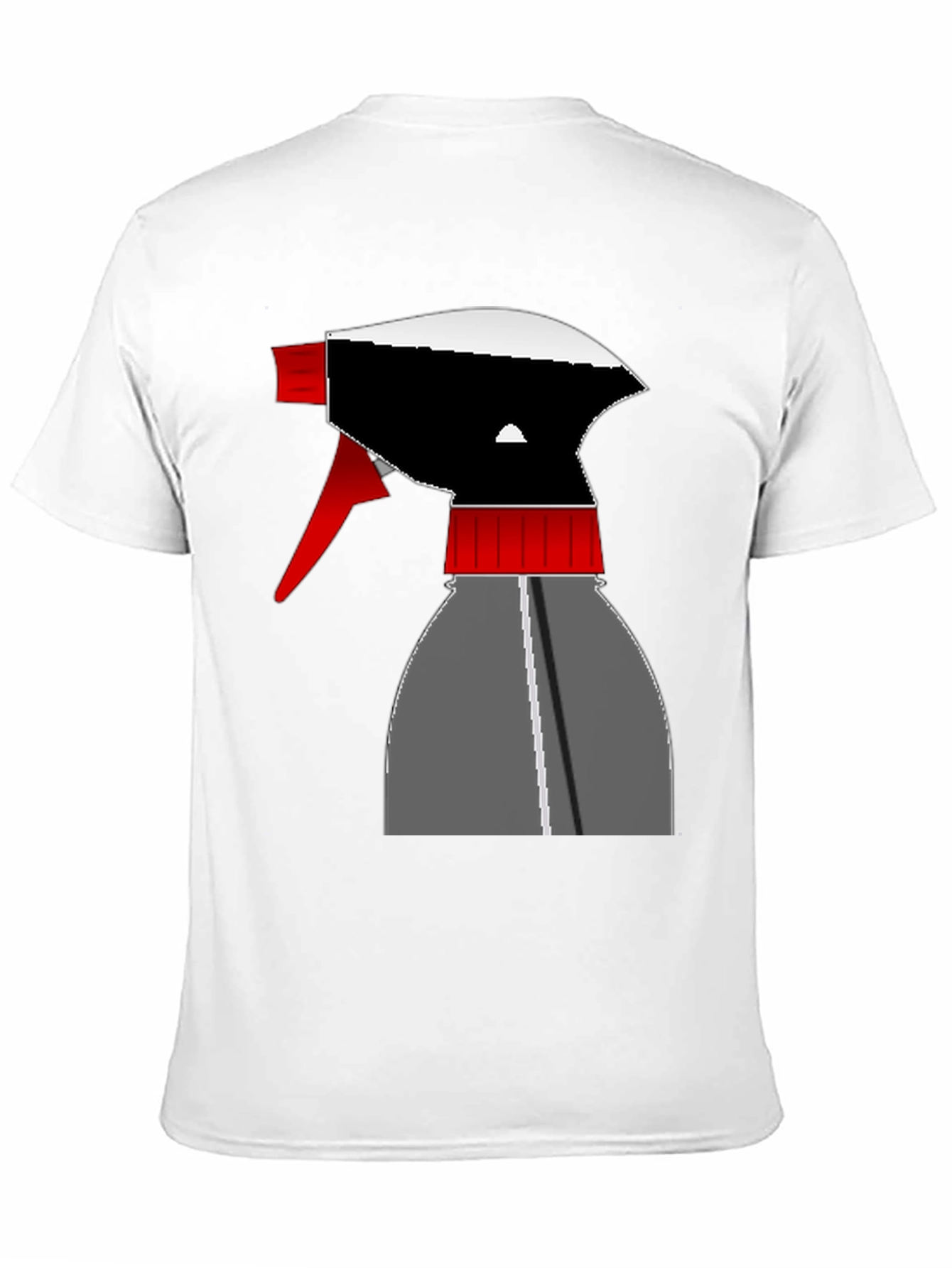 Spray Bottle Graphic Tee - Black Cotton Shirt