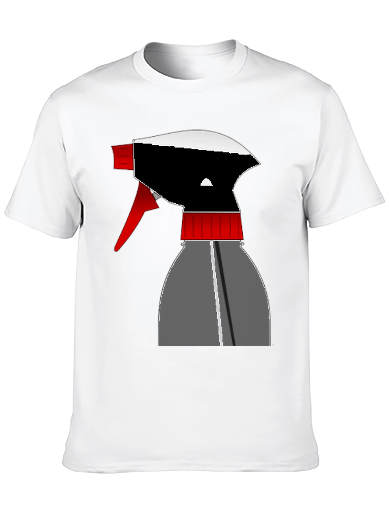 Spray Bottle Graphic Tee - Black Cotton Shirt