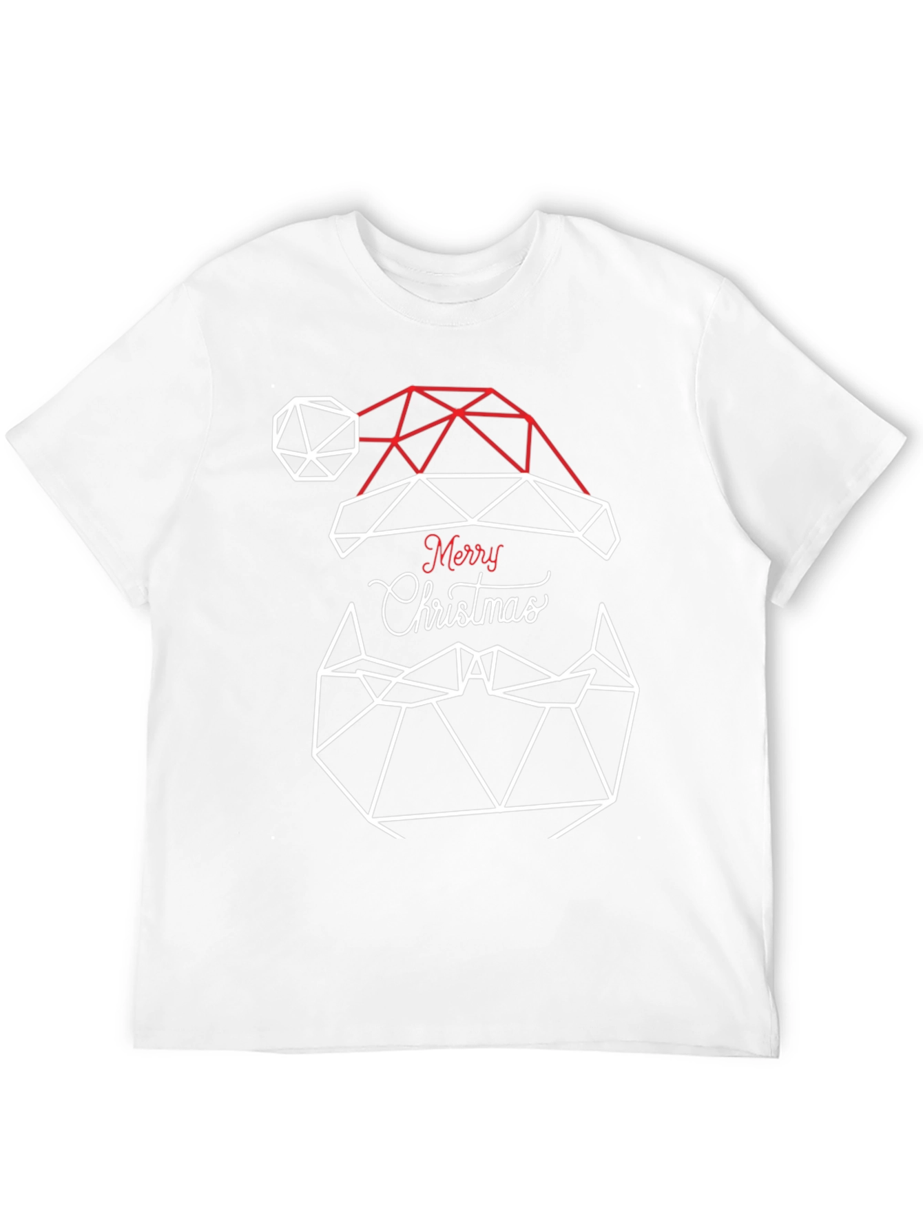 Geometric Santa Hat Christmas T-Shirt