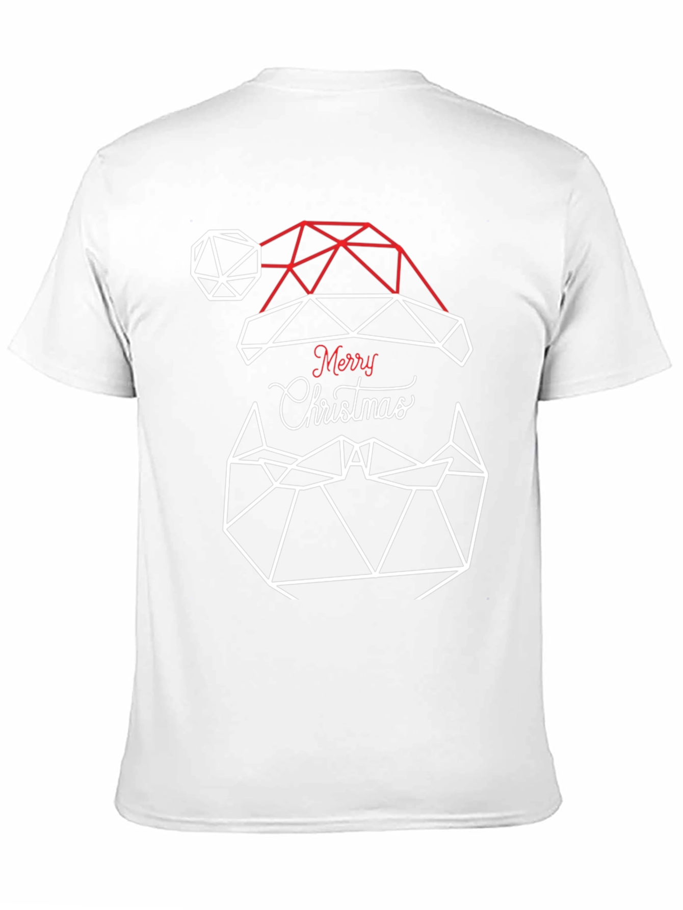 Geometric Santa Hat Christmas T-Shirt