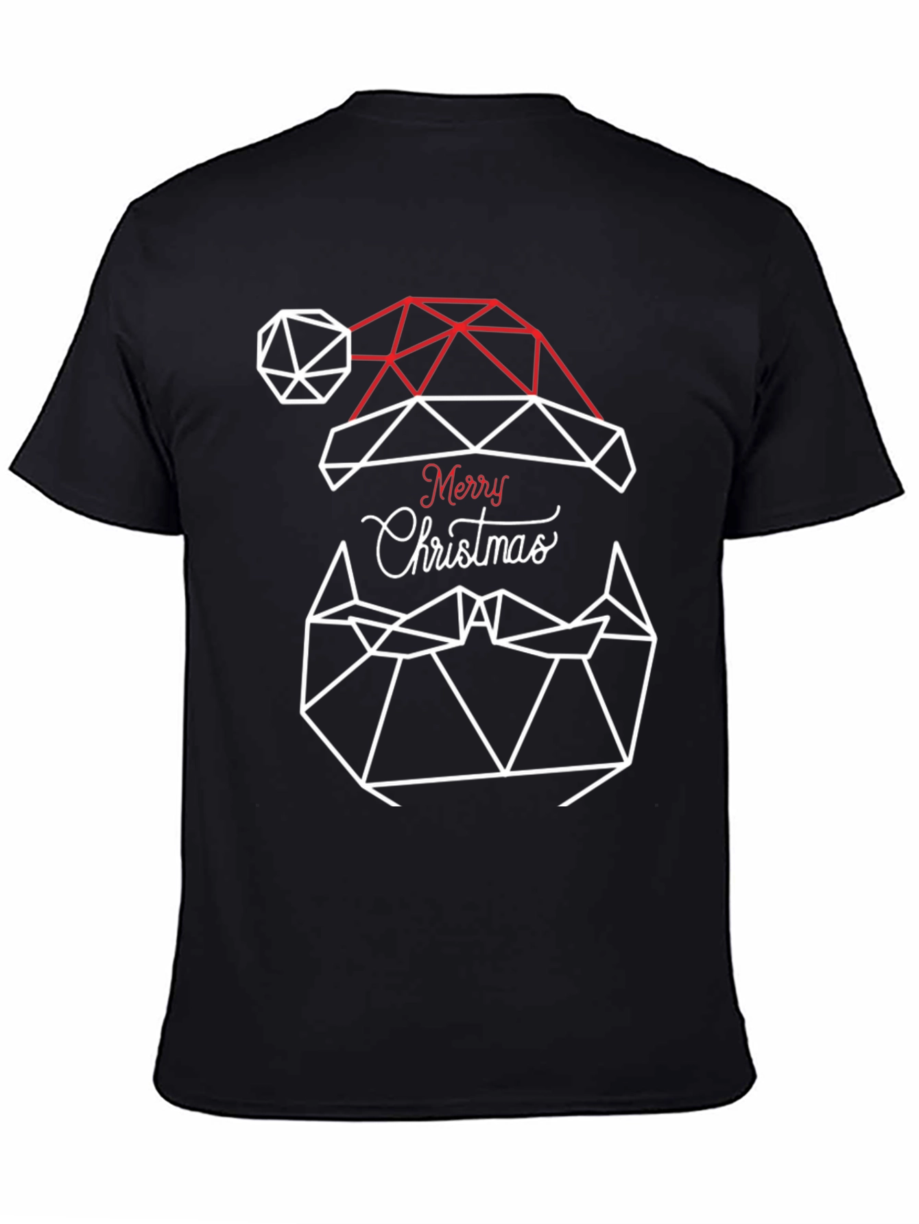 Geometric Santa Hat Christmas T-Shirt