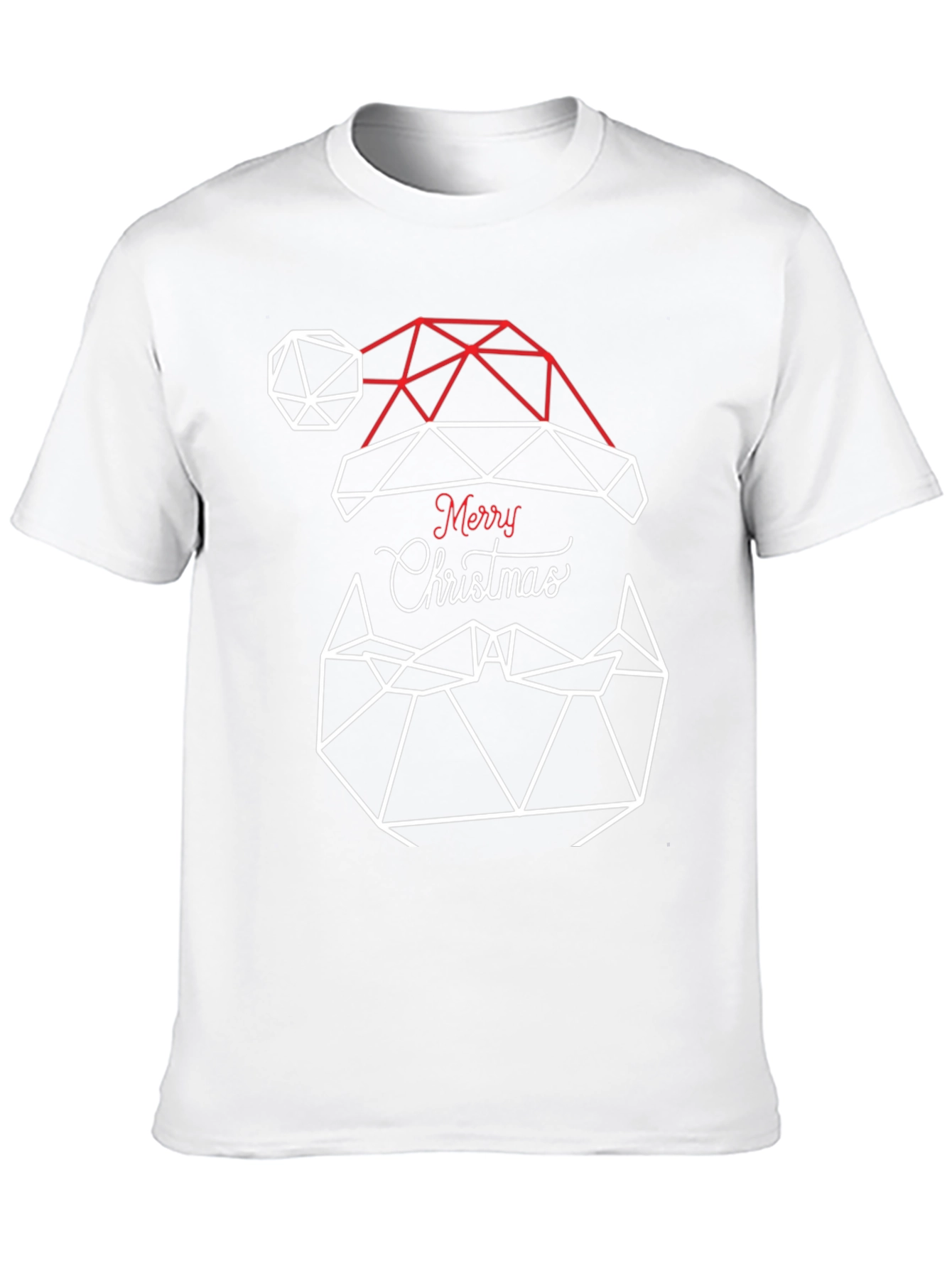 Geometric Santa Hat Christmas T-Shirt