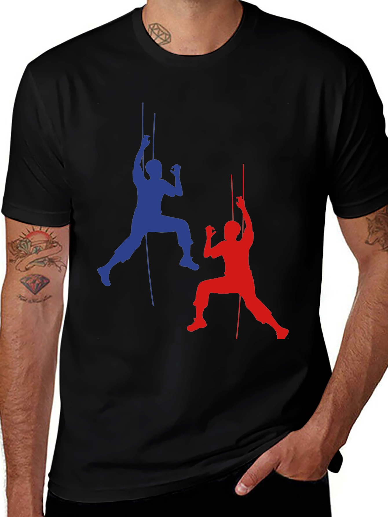 Rock Climbing Silhouette Graphic T-Shirt