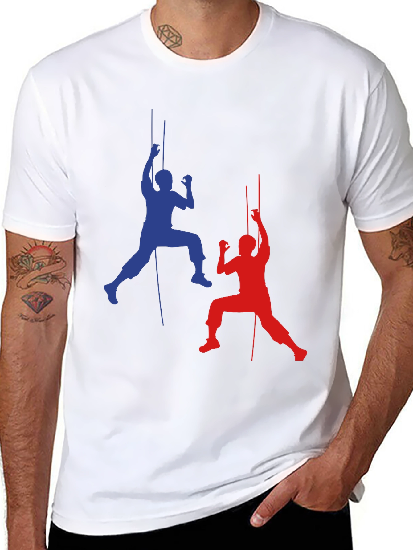Rock Climbing Silhouette Graphic T-Shirt