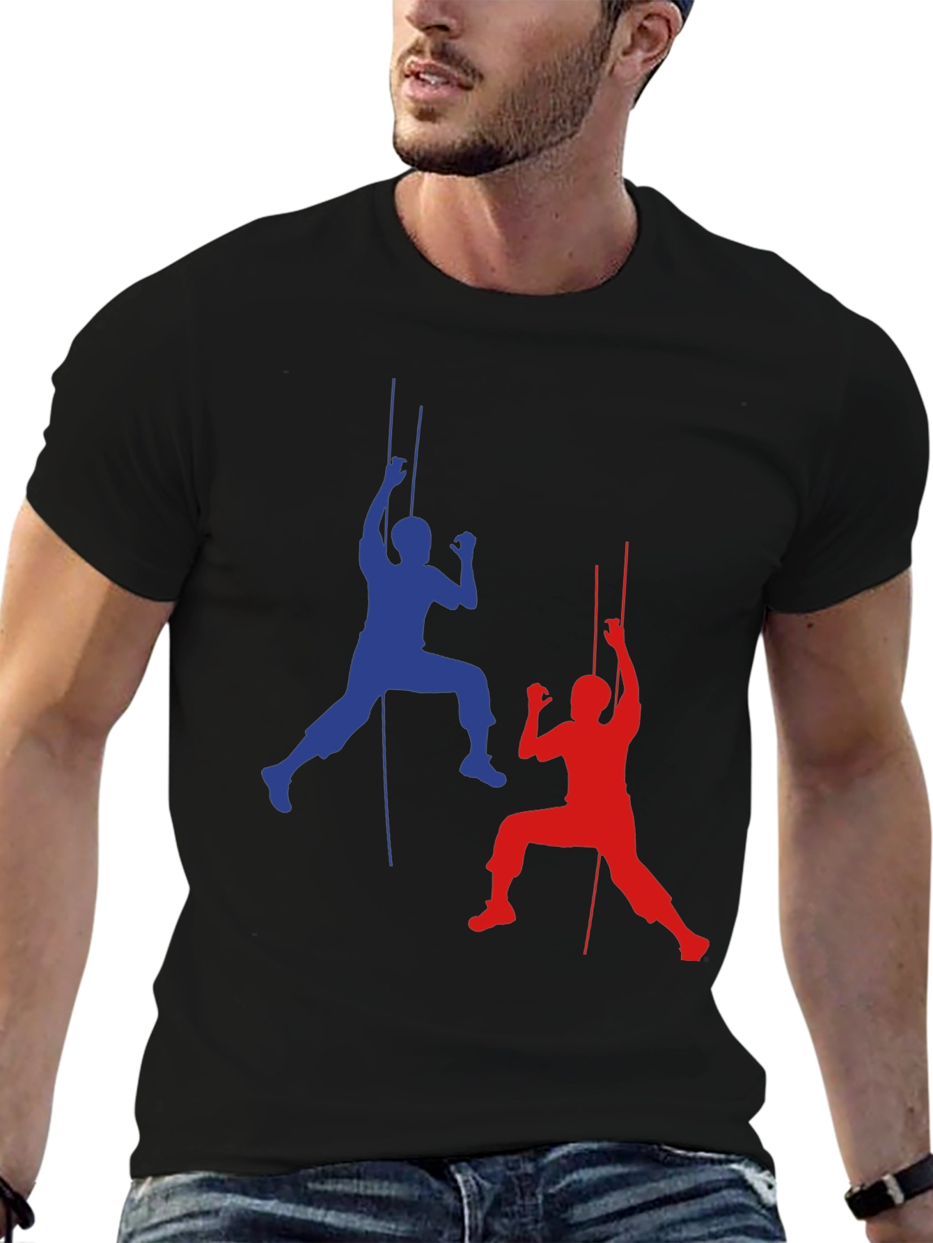 Rock Climbing Silhouette Graphic T-Shirt