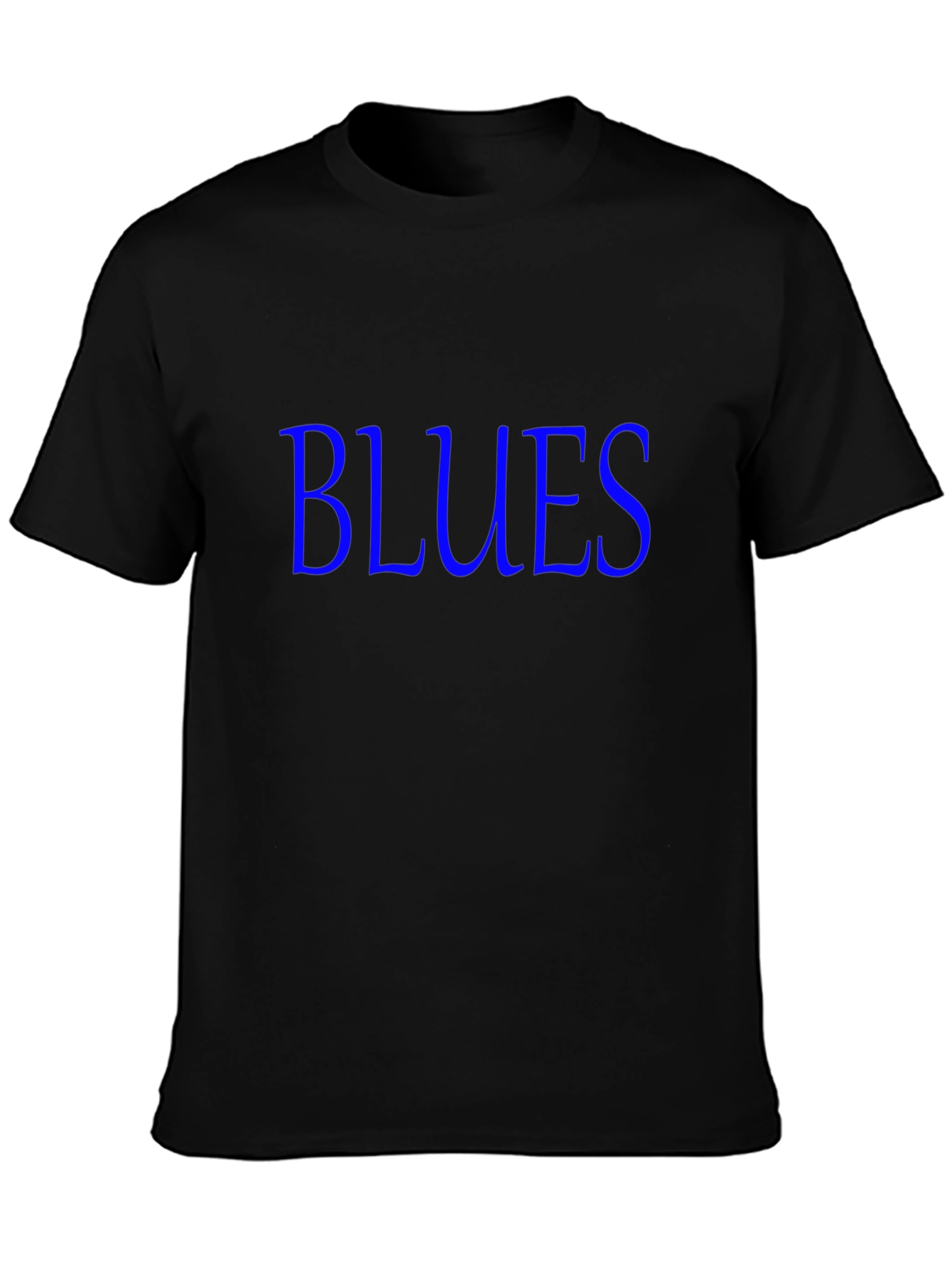 Blues Graphic Print Black T-Shirt