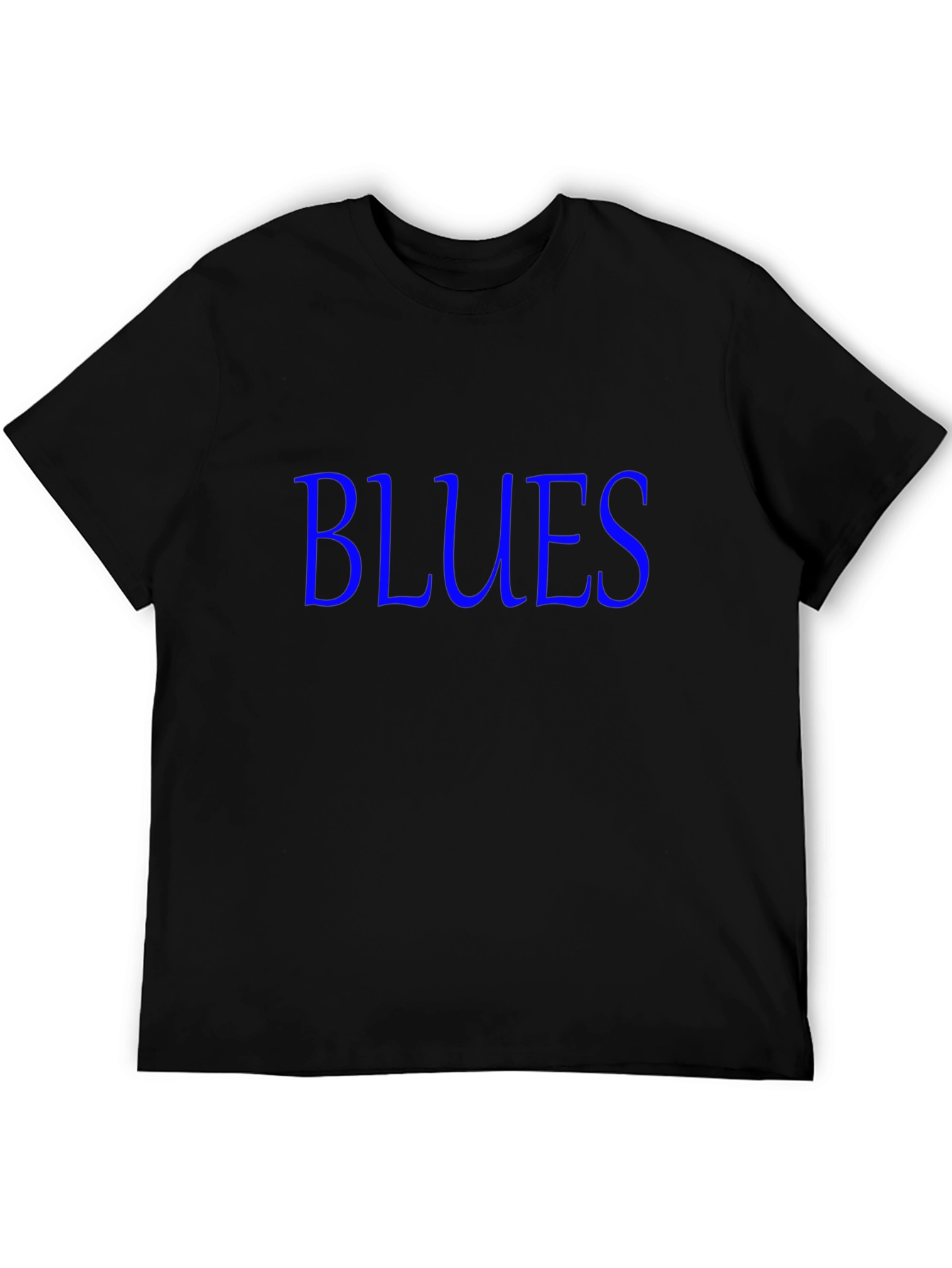 Blues Graphic Print Black T-Shirt