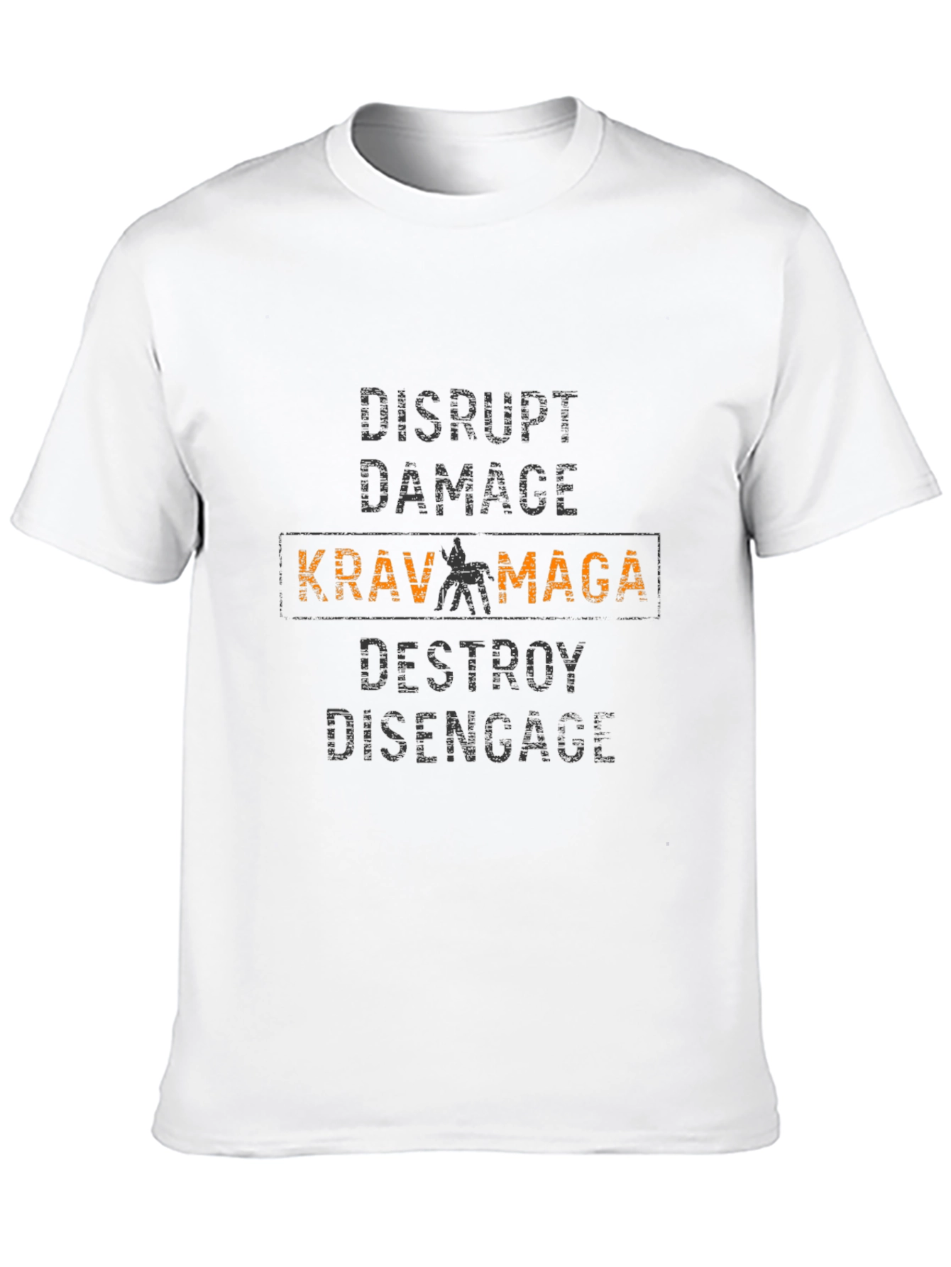 Krav Maga T-Shirt Disrupt Damage Destroy Disengage Martial Arts