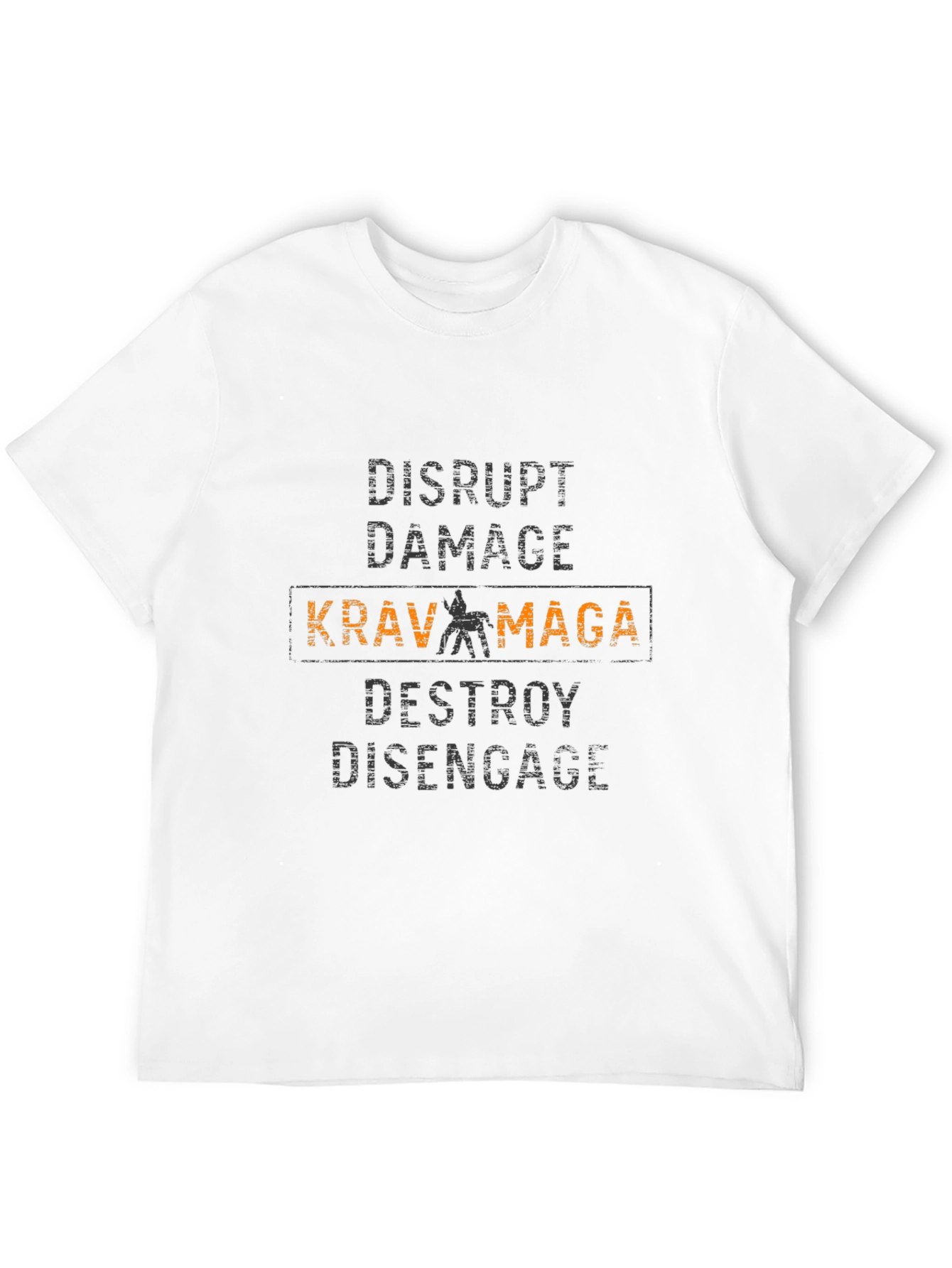 Krav Maga T-Shirt Disrupt Damage Destroy Disengage Martial Arts