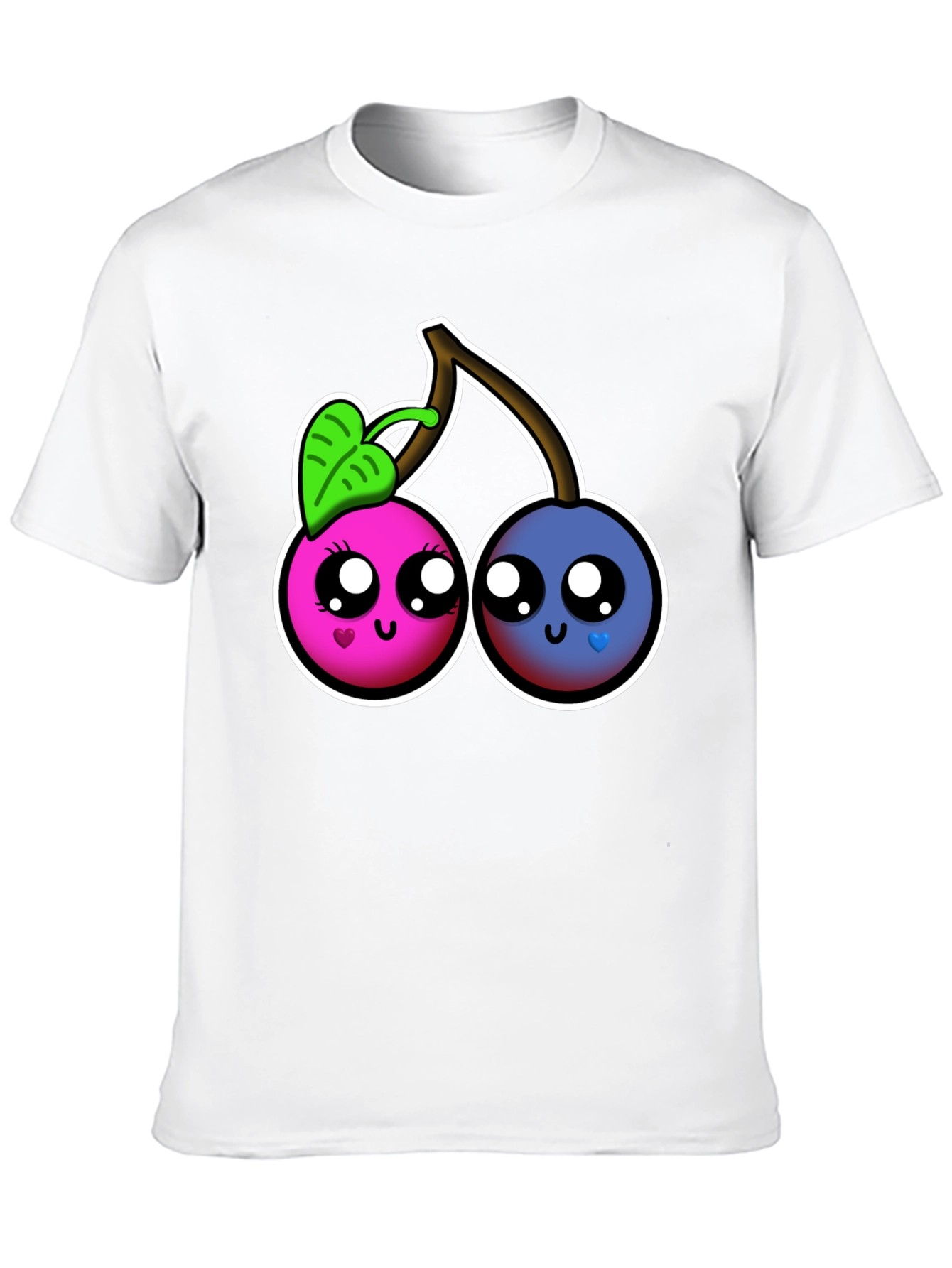 Kawaii Cherry Graphic Tee - Cute Fruit Shirt