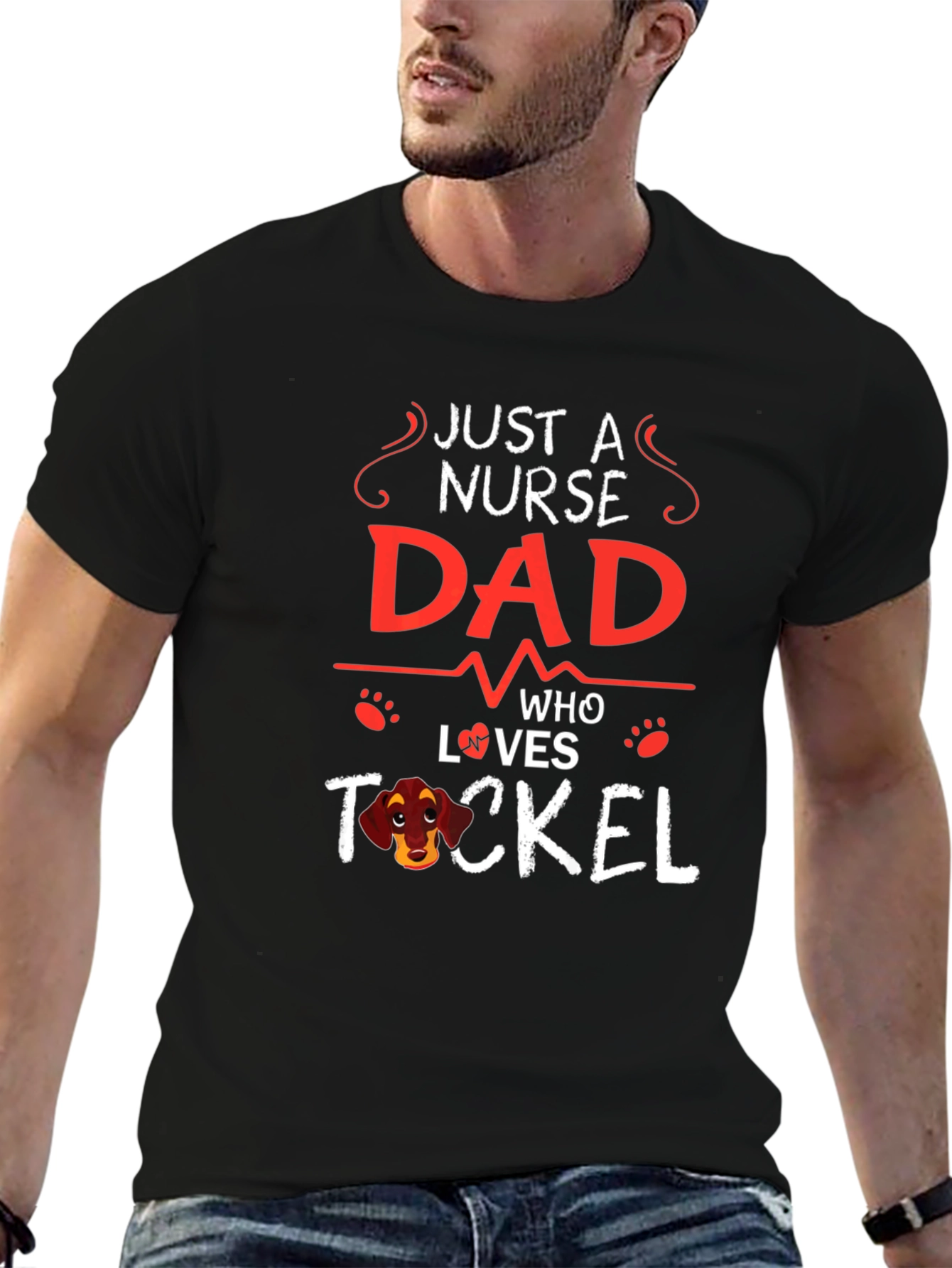 Nurse Dad T-Shirt - Dachshund Lover