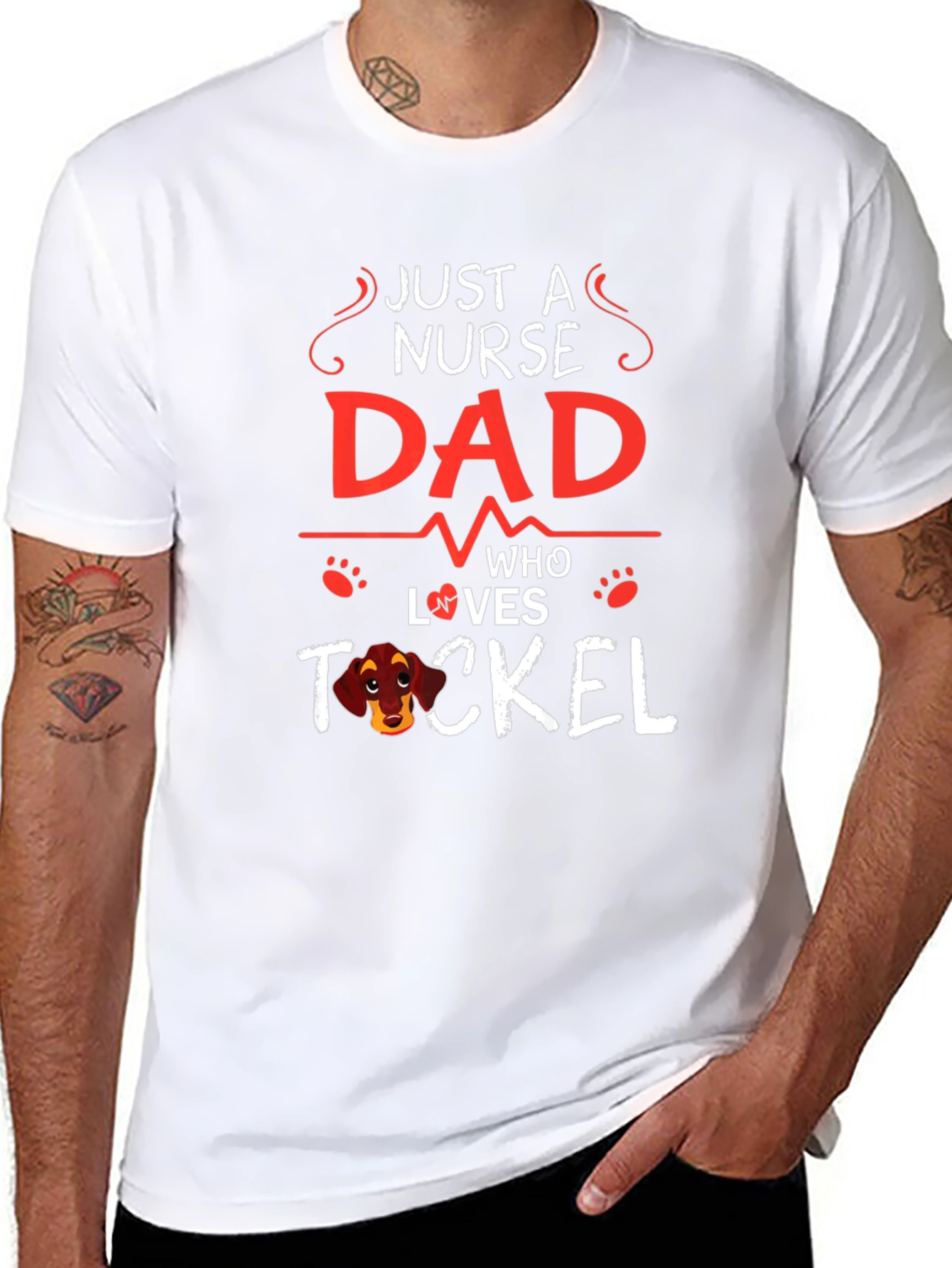 Nurse Dad T-Shirt - Dachshund Lover