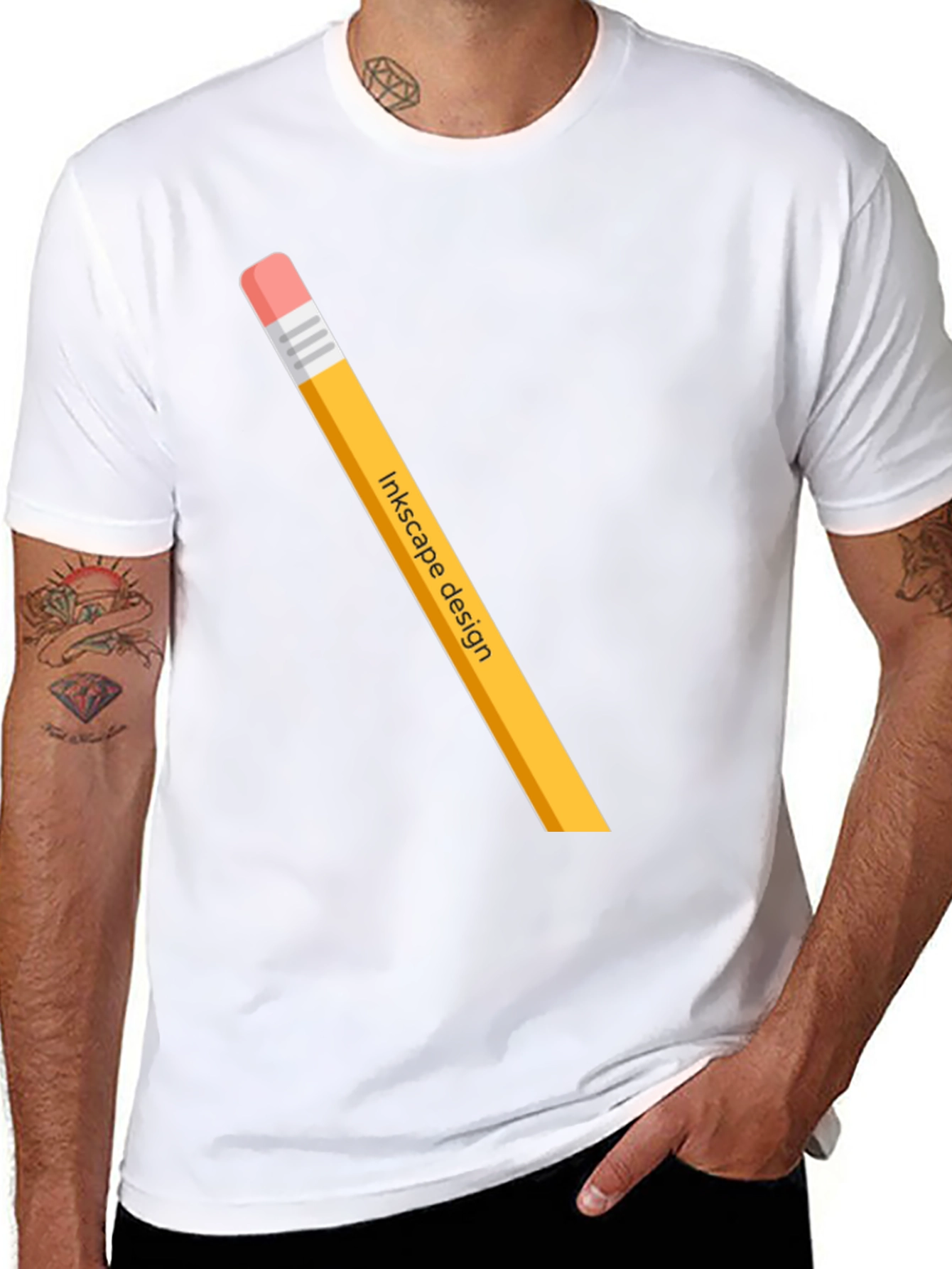 Inkscape Design Pencil Graphic Tee - Black