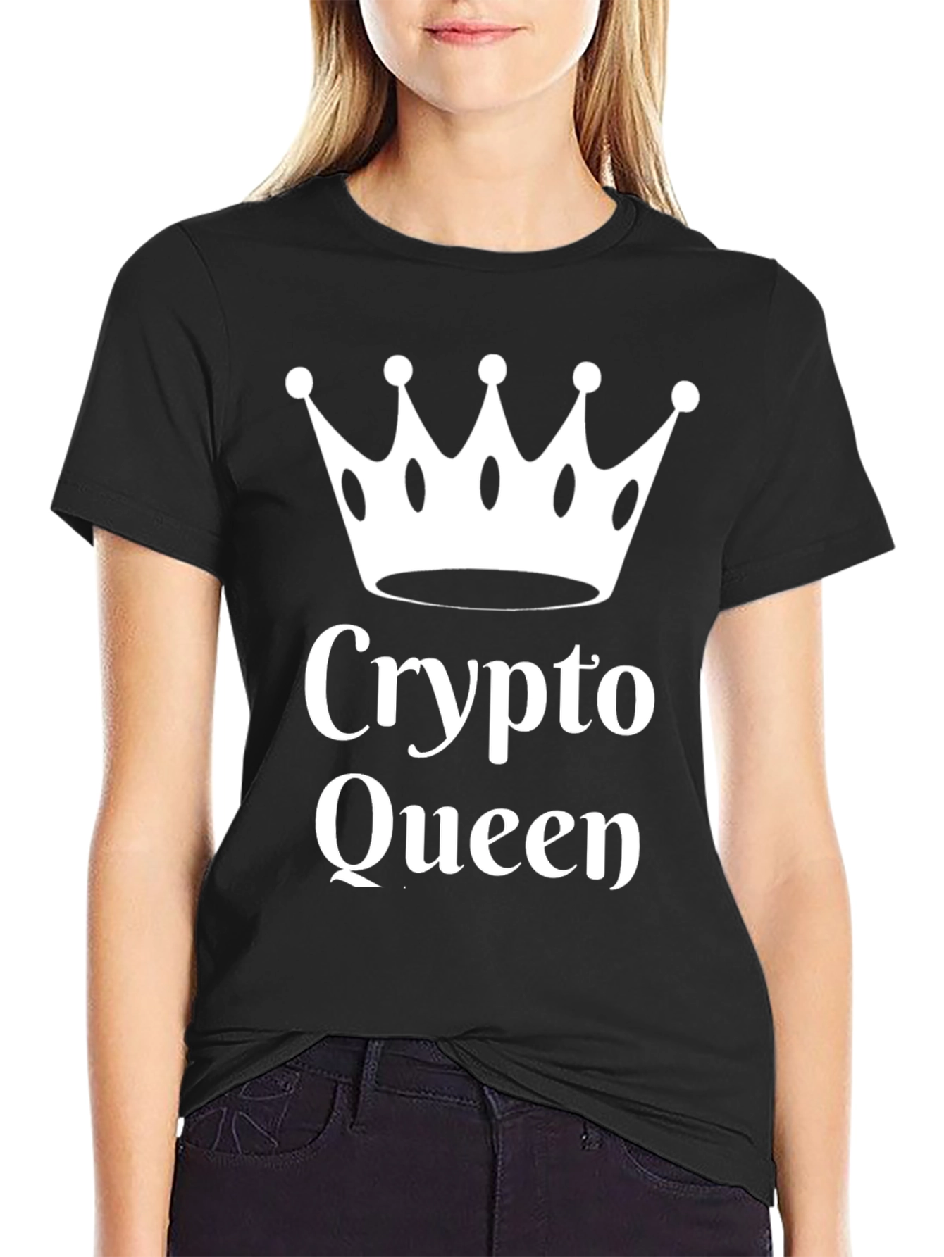 Crypto Queen T-Shirt - Black Graphic Tee