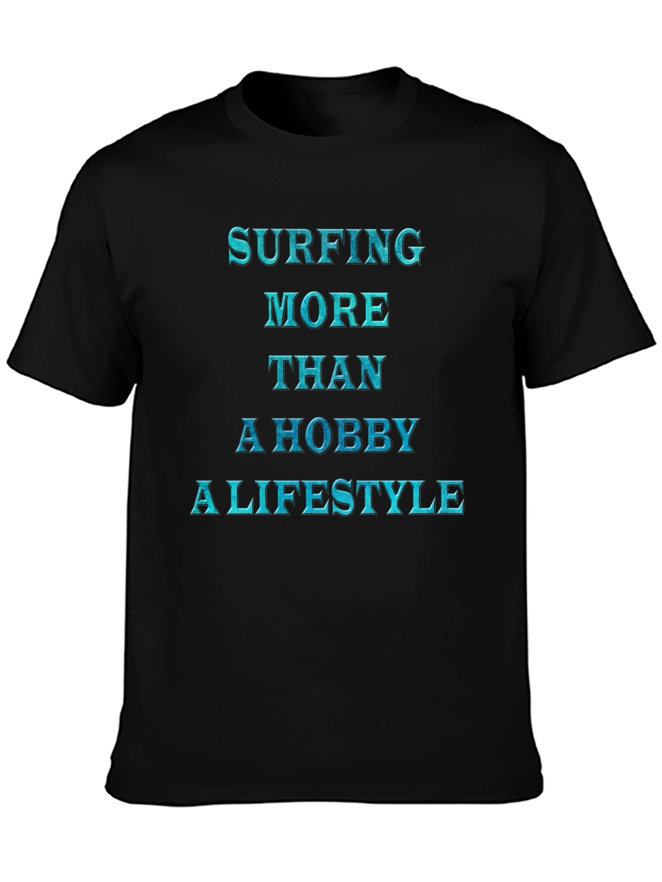 Surfing Lifestyle Graphic Tee - Mens Black T-Shirt