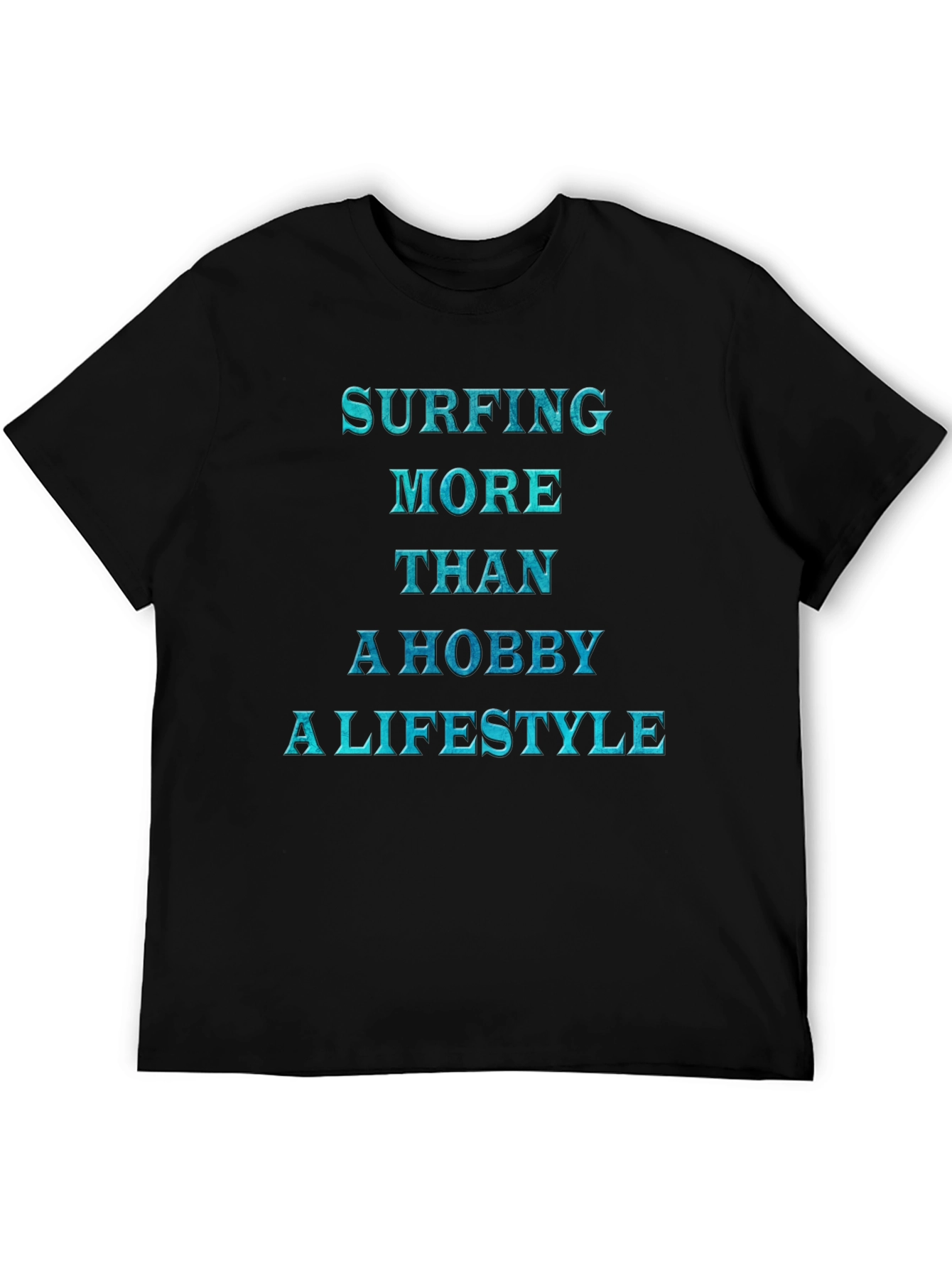 Surfing Lifestyle Graphic Tee - Mens Black T-Shirt